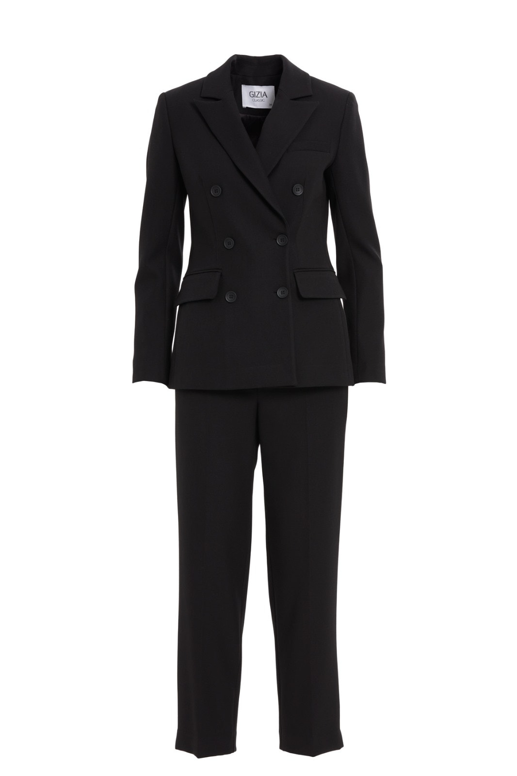 Kruvaze Kapamalı Havuç Pantolonlu Takım