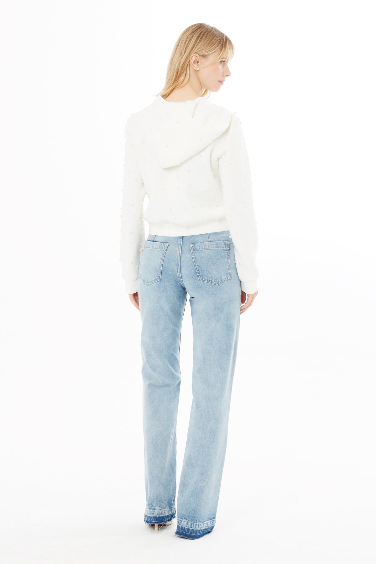 Kapüşonlu Kısa Sweatshirt