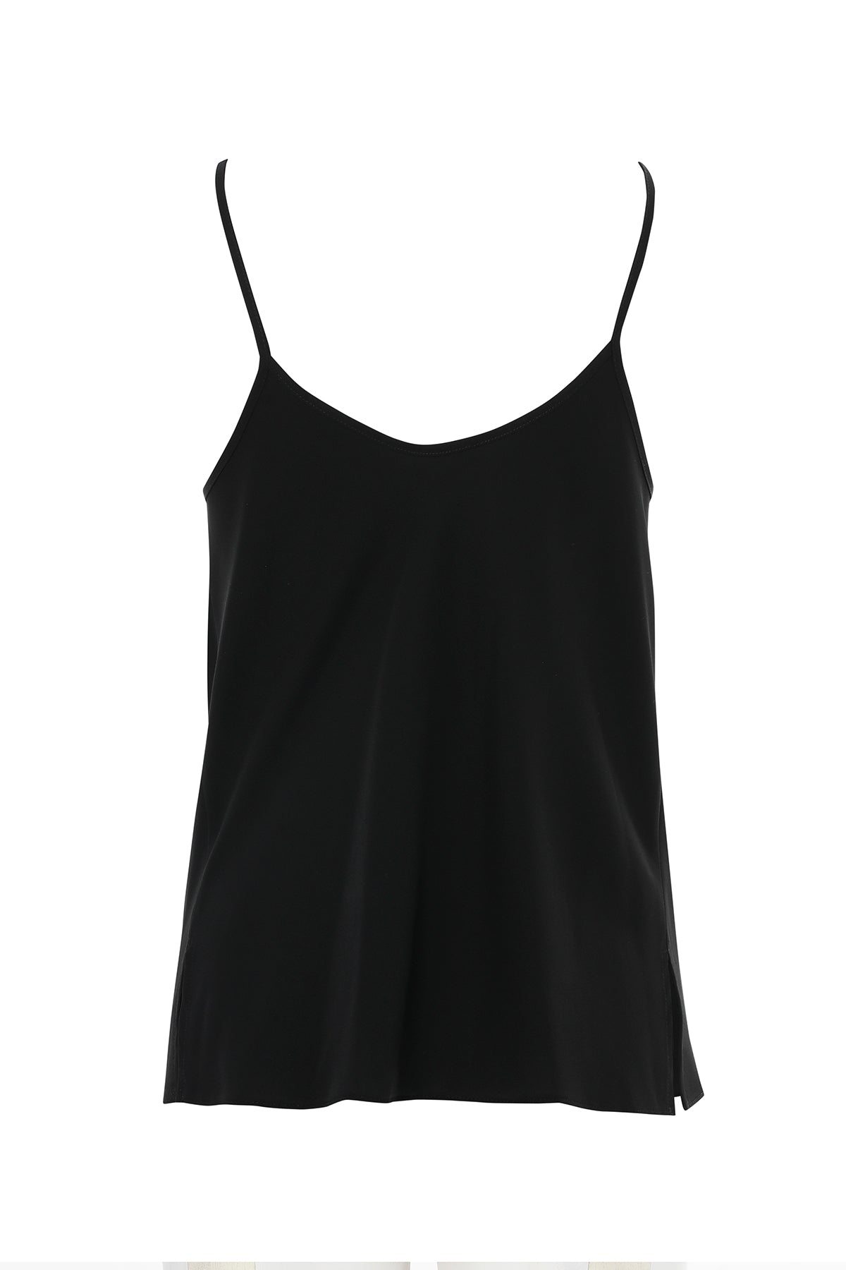 Zincir Askı Detaylı Siyah Askılı Bluz