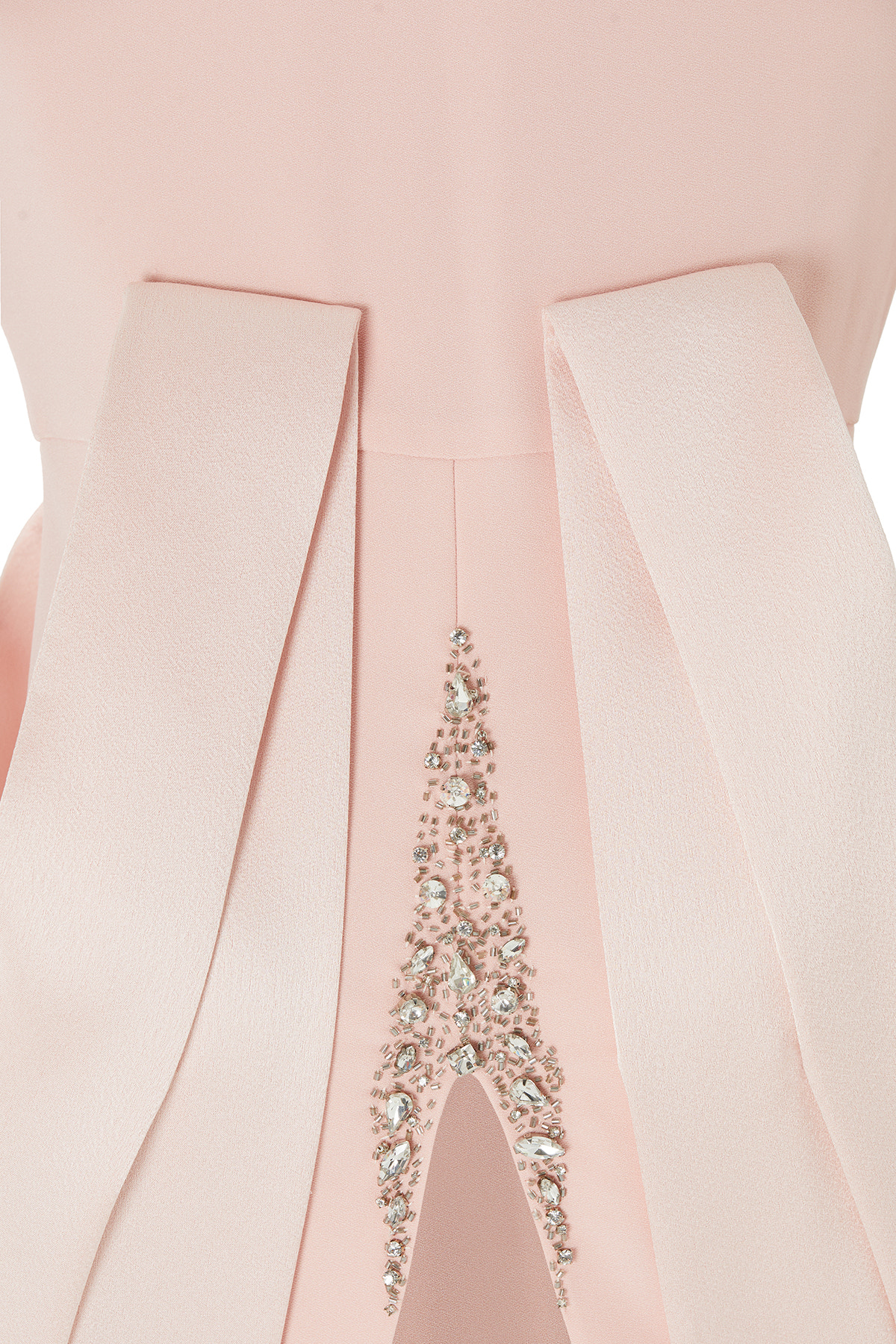 Dantel Detaylı Seyyar Kuşaklı Pembe Uzun Elbise