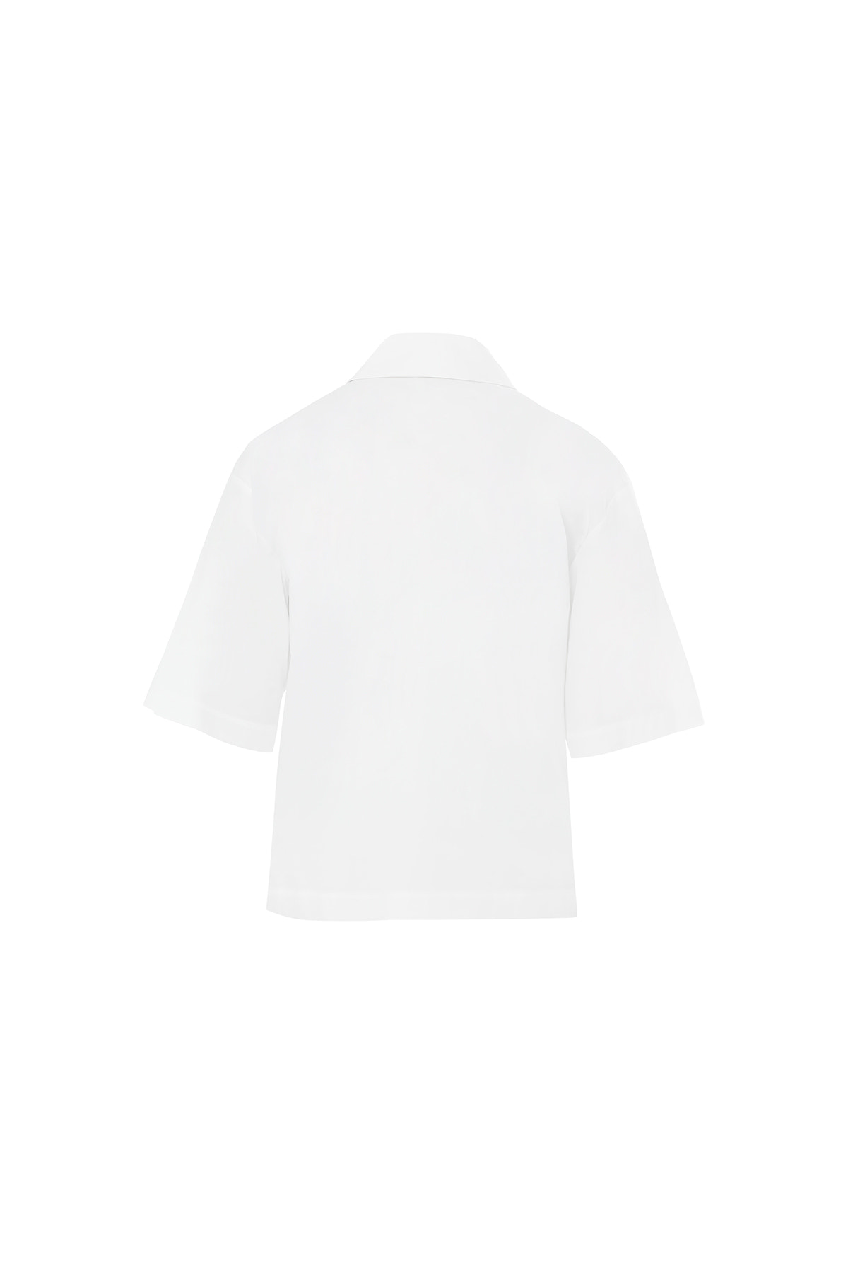 Çiçek Detaylı Beyaz Gömlek