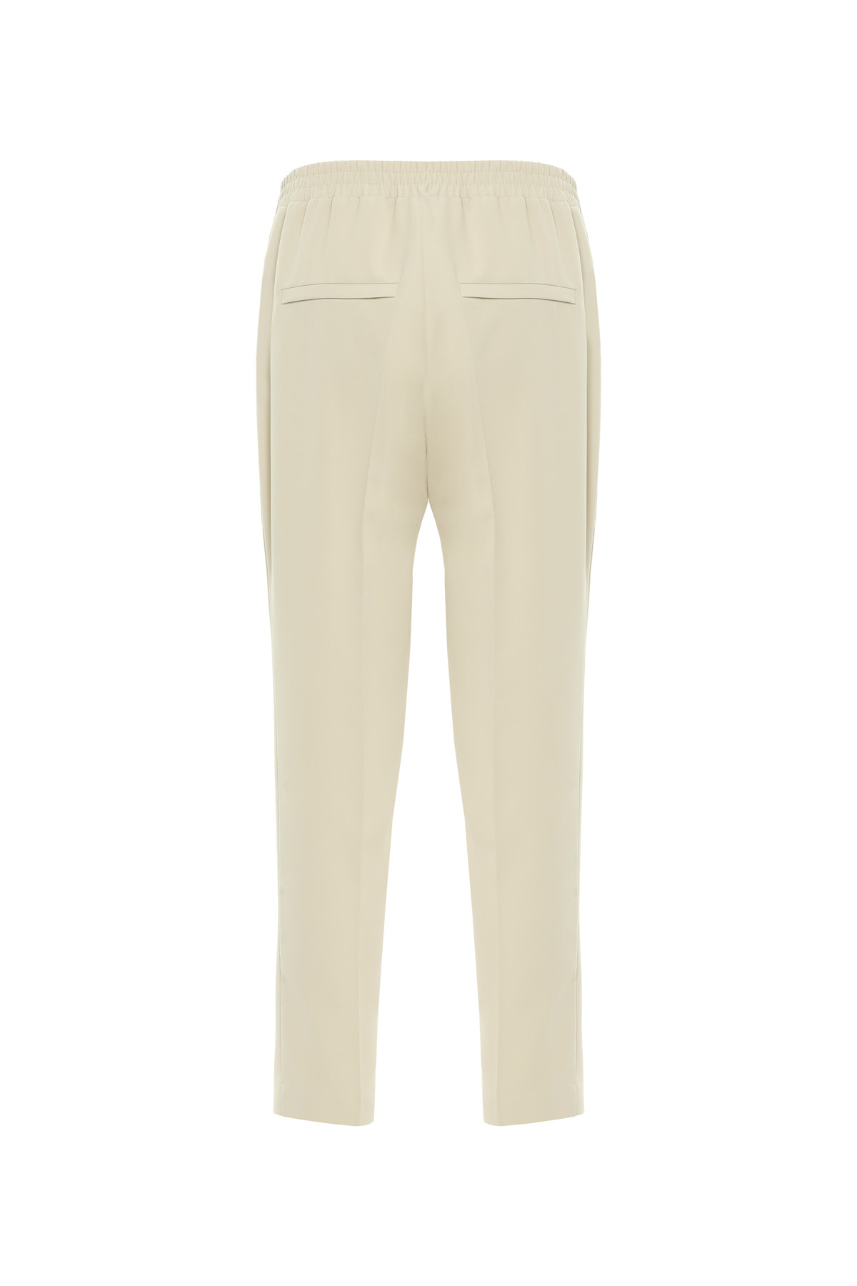 Boru Paça Bağcıklı Bej Eşofman