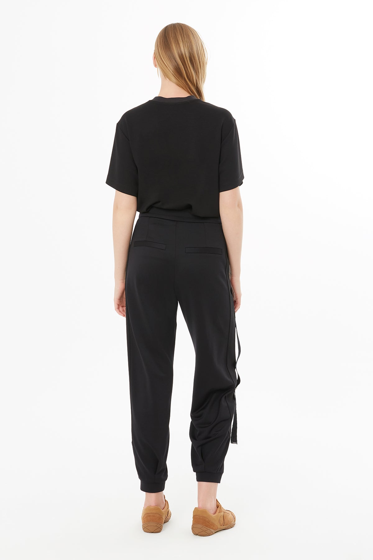 Önden Fermuar Detaylı Kordonlu Eşofman Altı