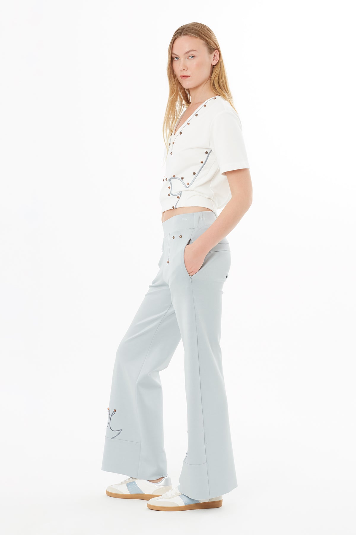 Aksesuar Detaylı Nakışlı Eşofman Altı