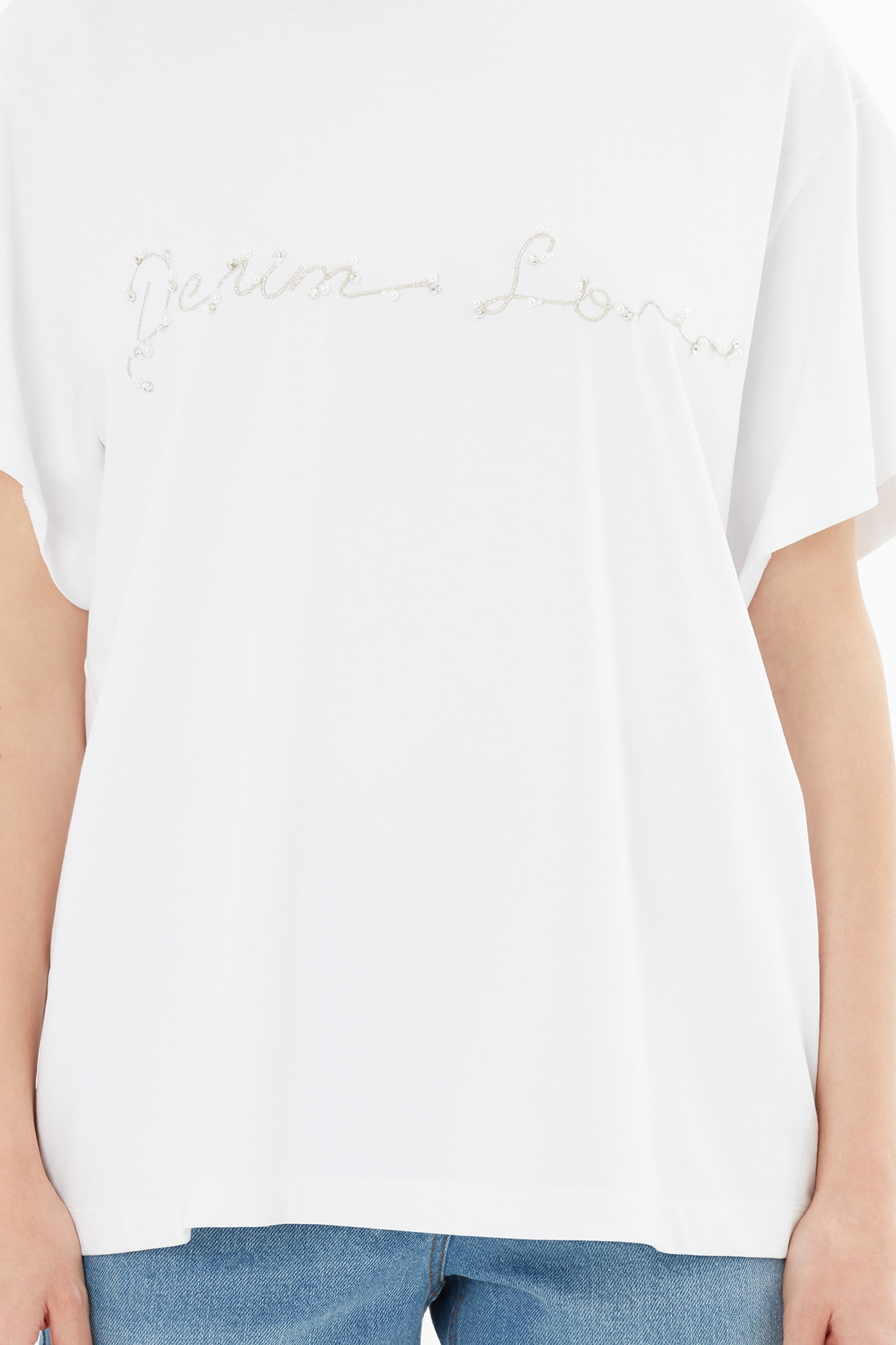 Simli Nakışlı T-shirt