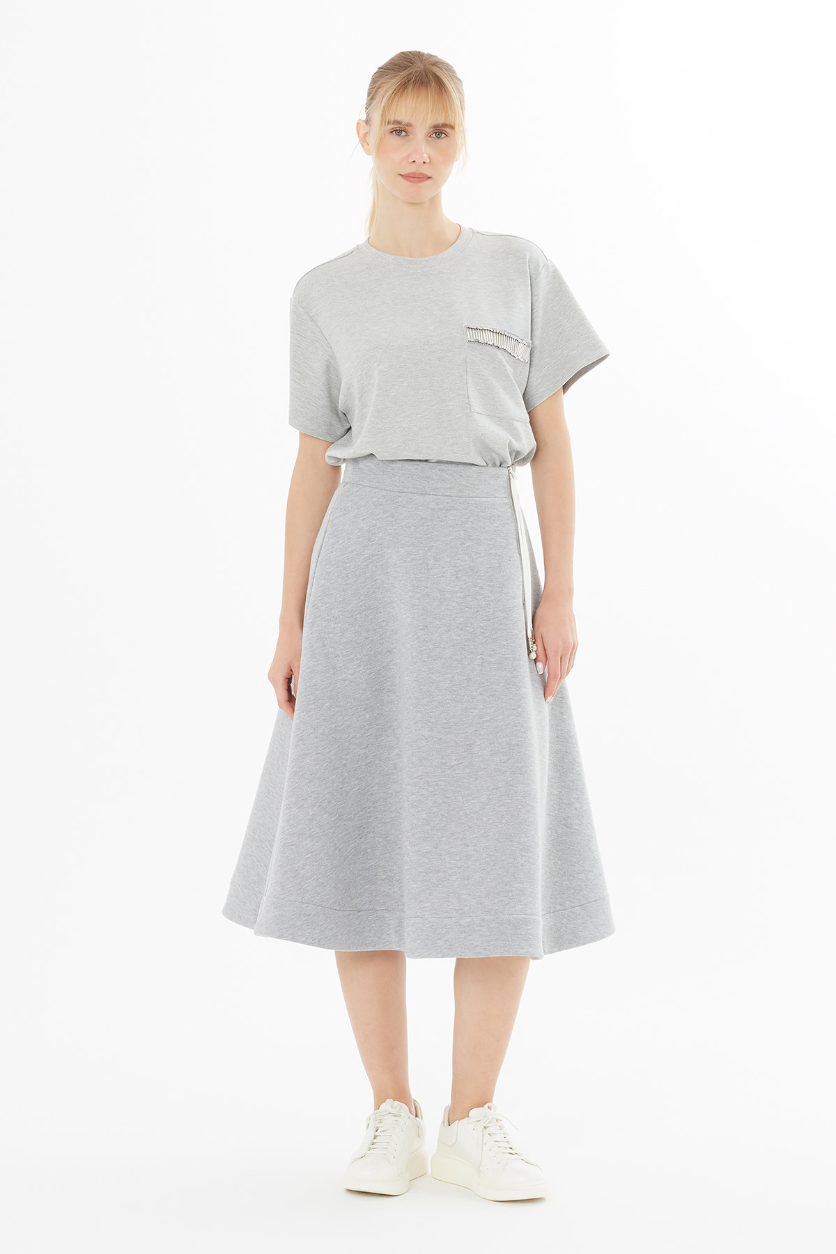 Kordon Aksesuar Detaylı Etek