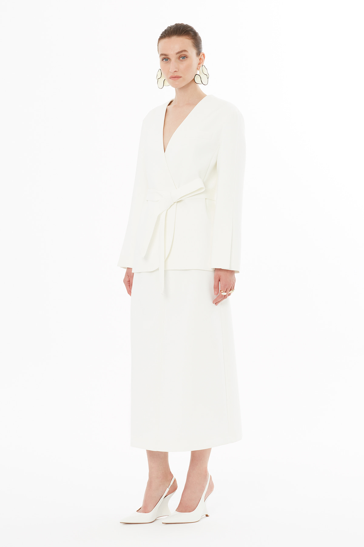 Belden Bağlama Detaylı Ceket