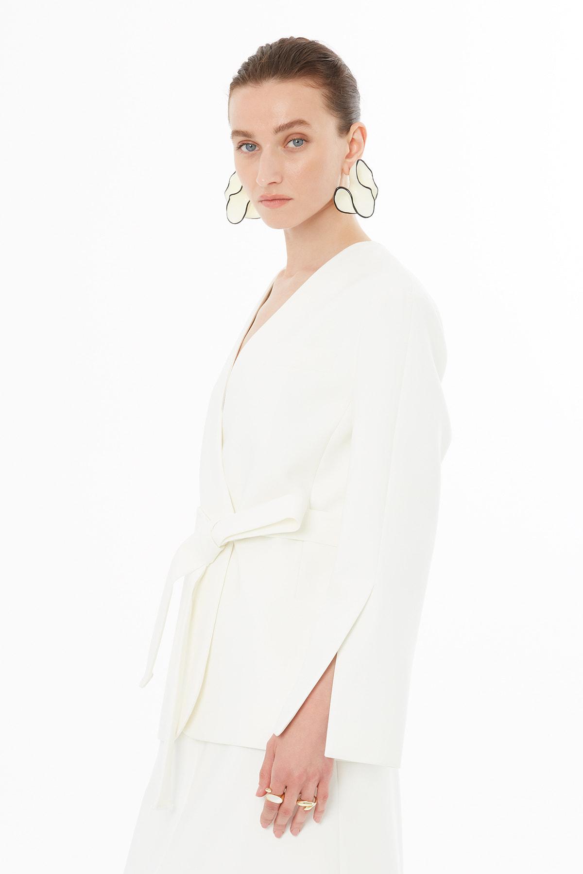 Belden Bağlama Detaylı Ceket