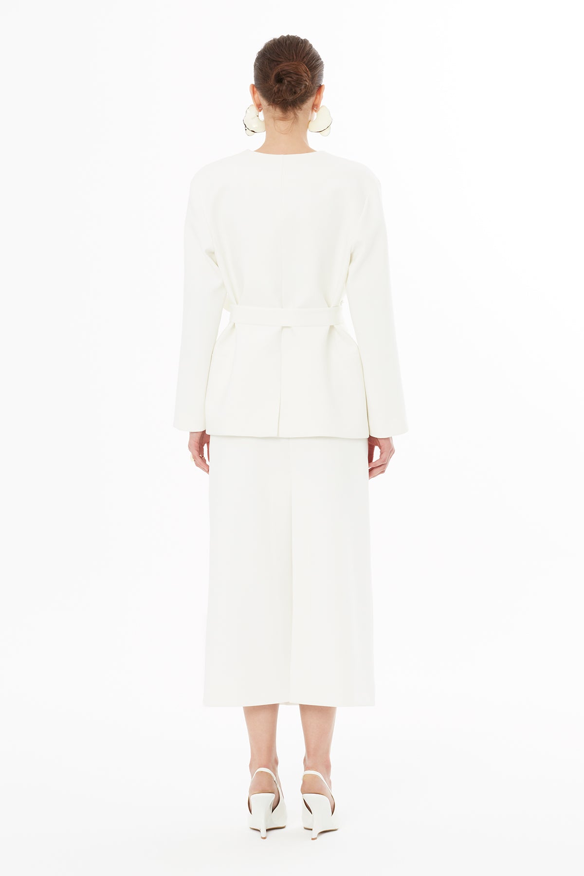 Belden Bağlama Detaylı Ceket