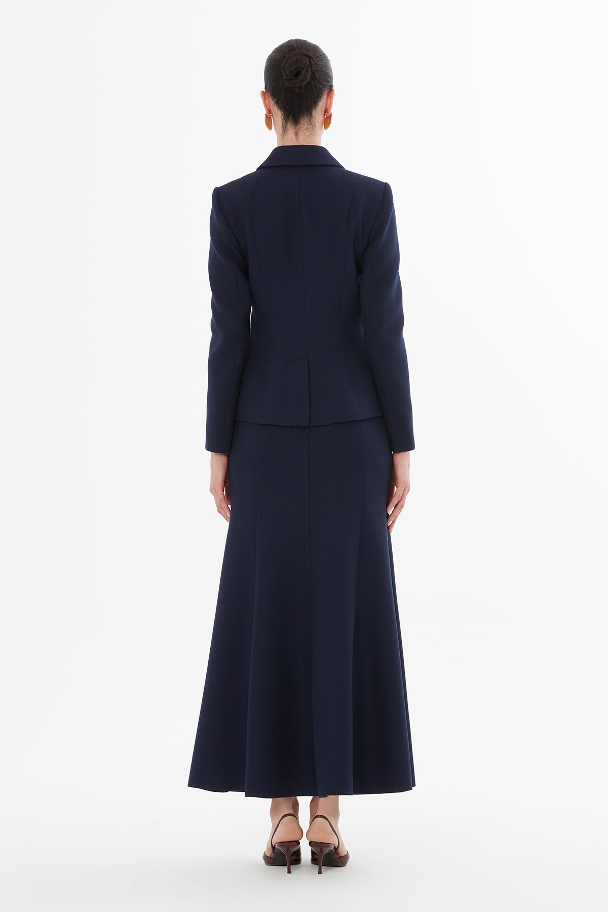 Düğme Kapamalı Ceket Ve Pileli Etekli  Takım