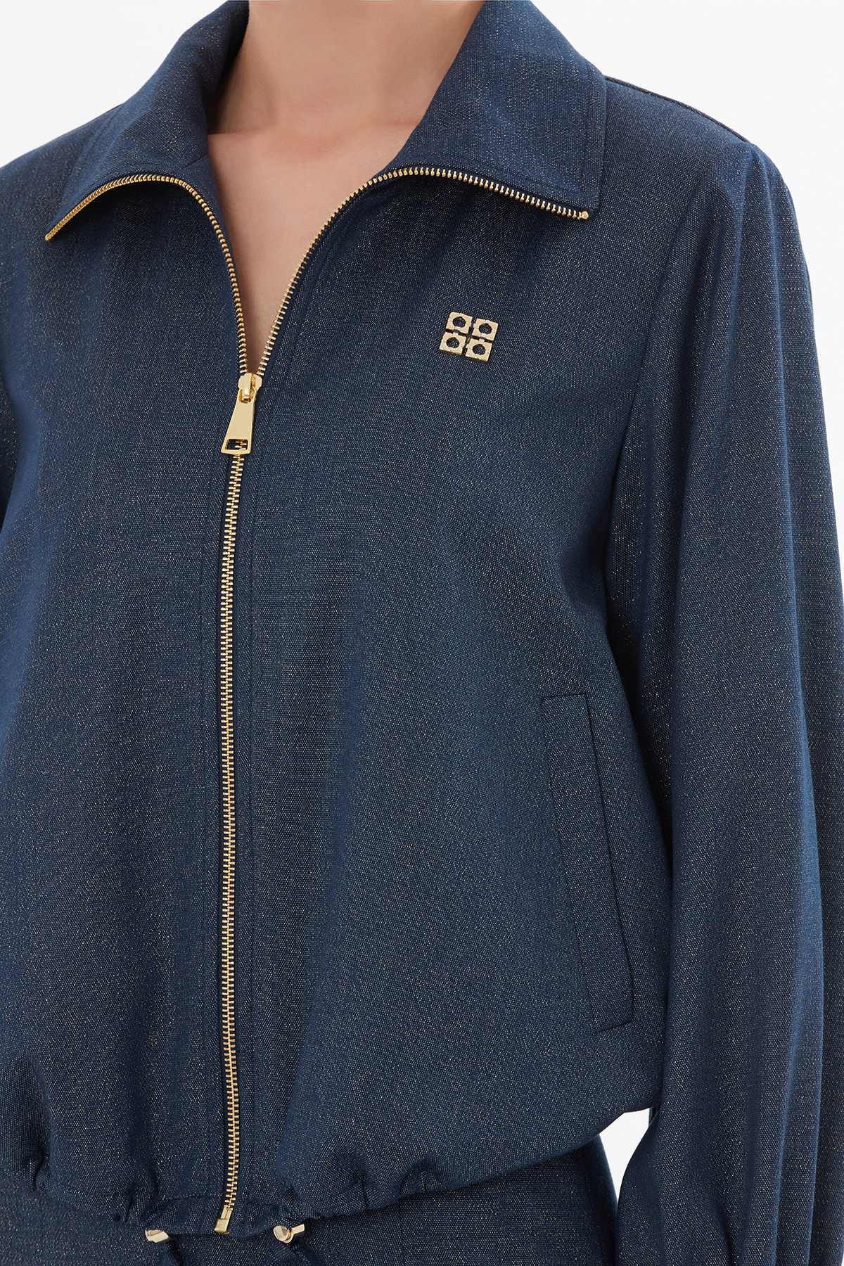 Fermuarlı Hırka Ve Piliseli Uzun Etekli Takım