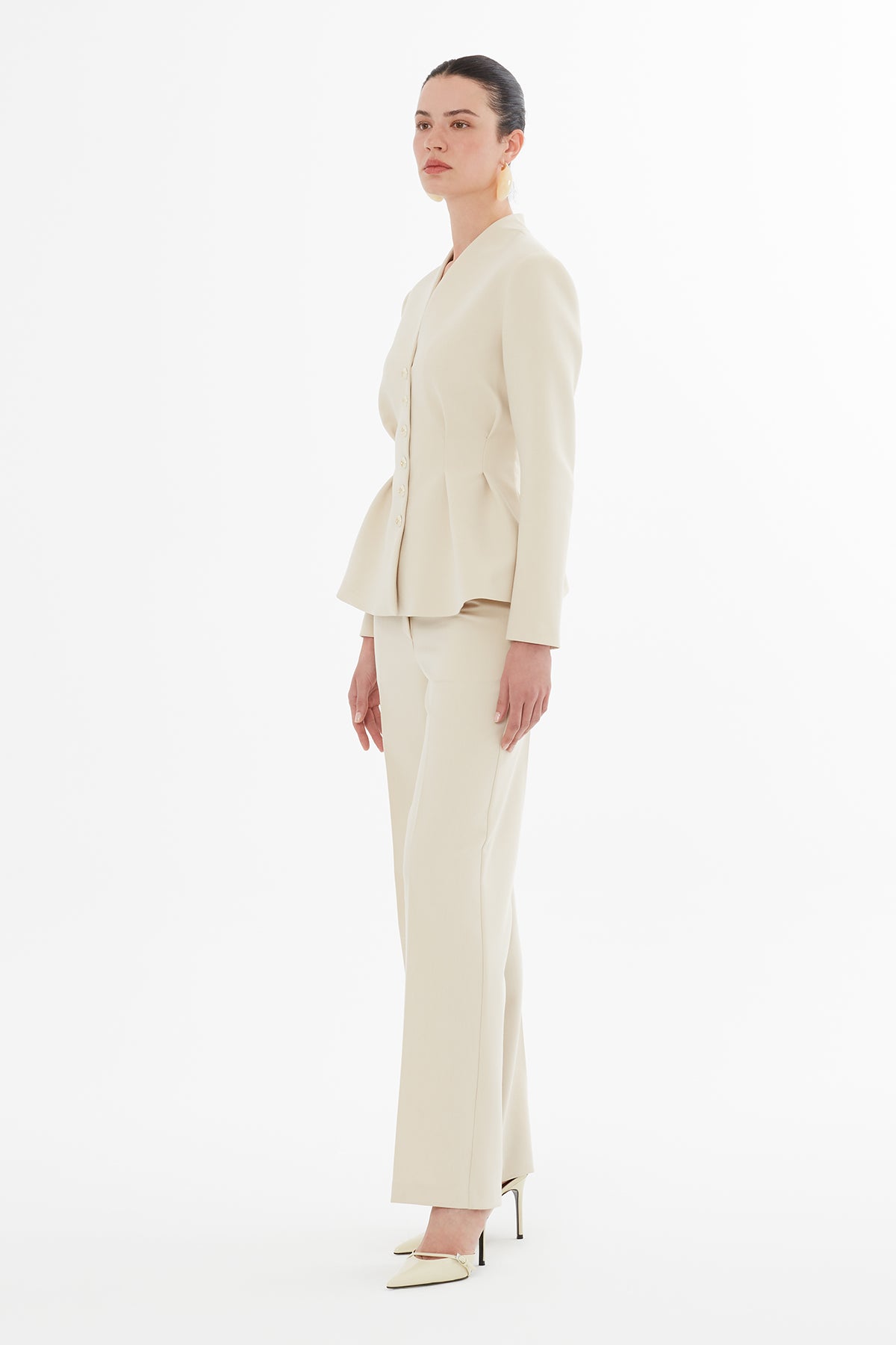 Mono Kapama Cepli Ceket Ve Havuç Pantolon Takım