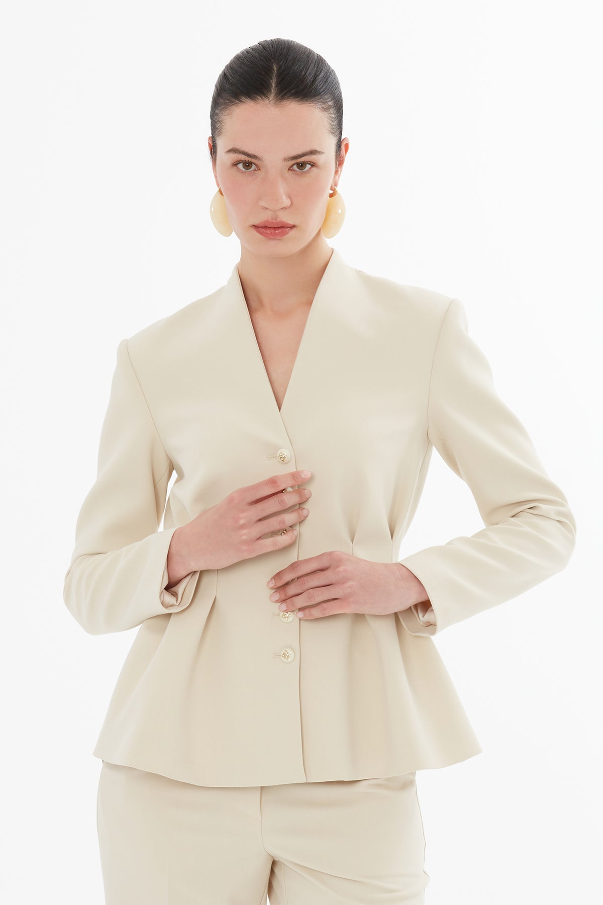 Mono Kapama Cepli Ceket Ve Havuç Pantolon Takım