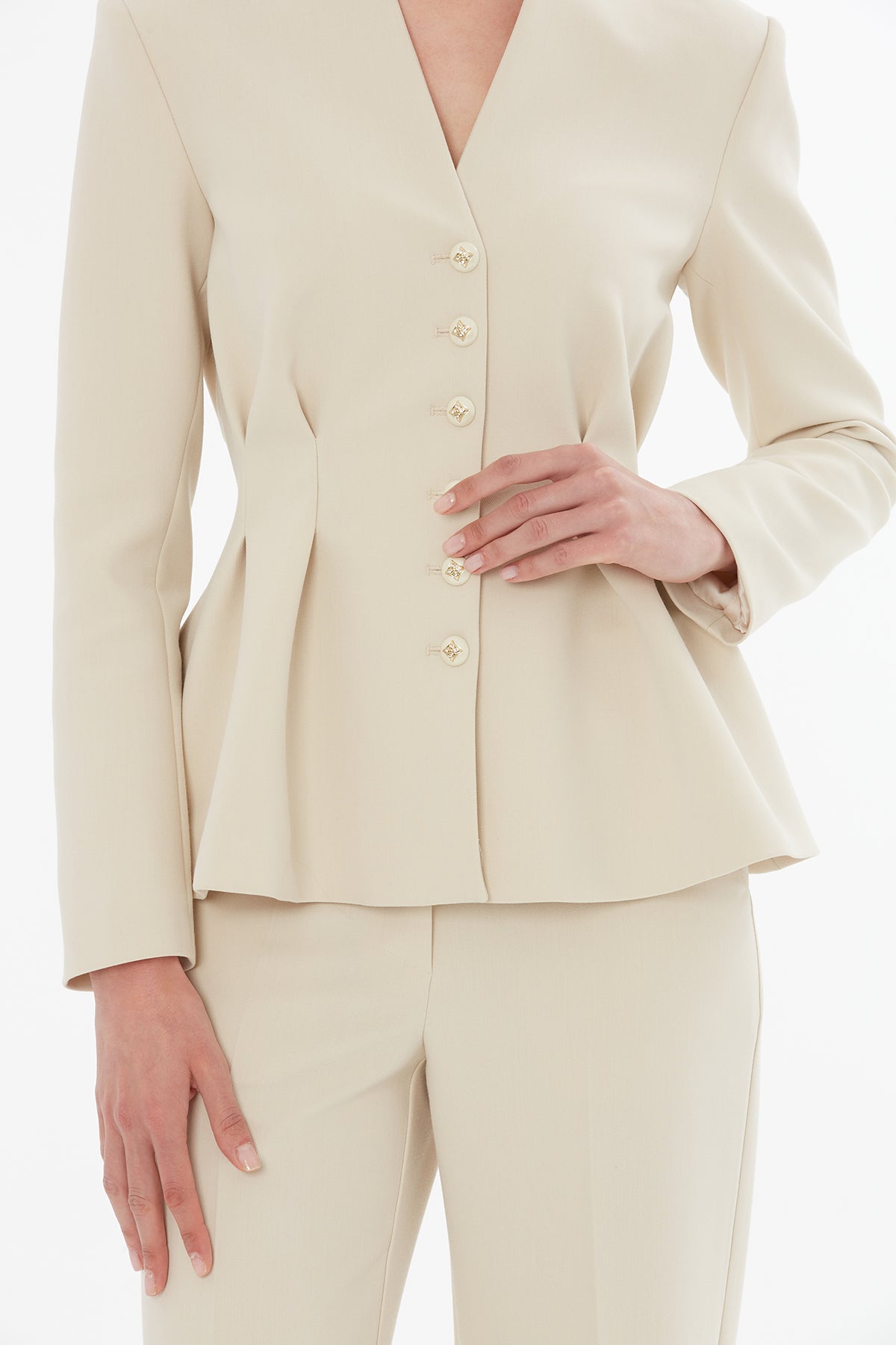 Mono Kapama Cepli Ceket Ve Havuç Pantolon Takım