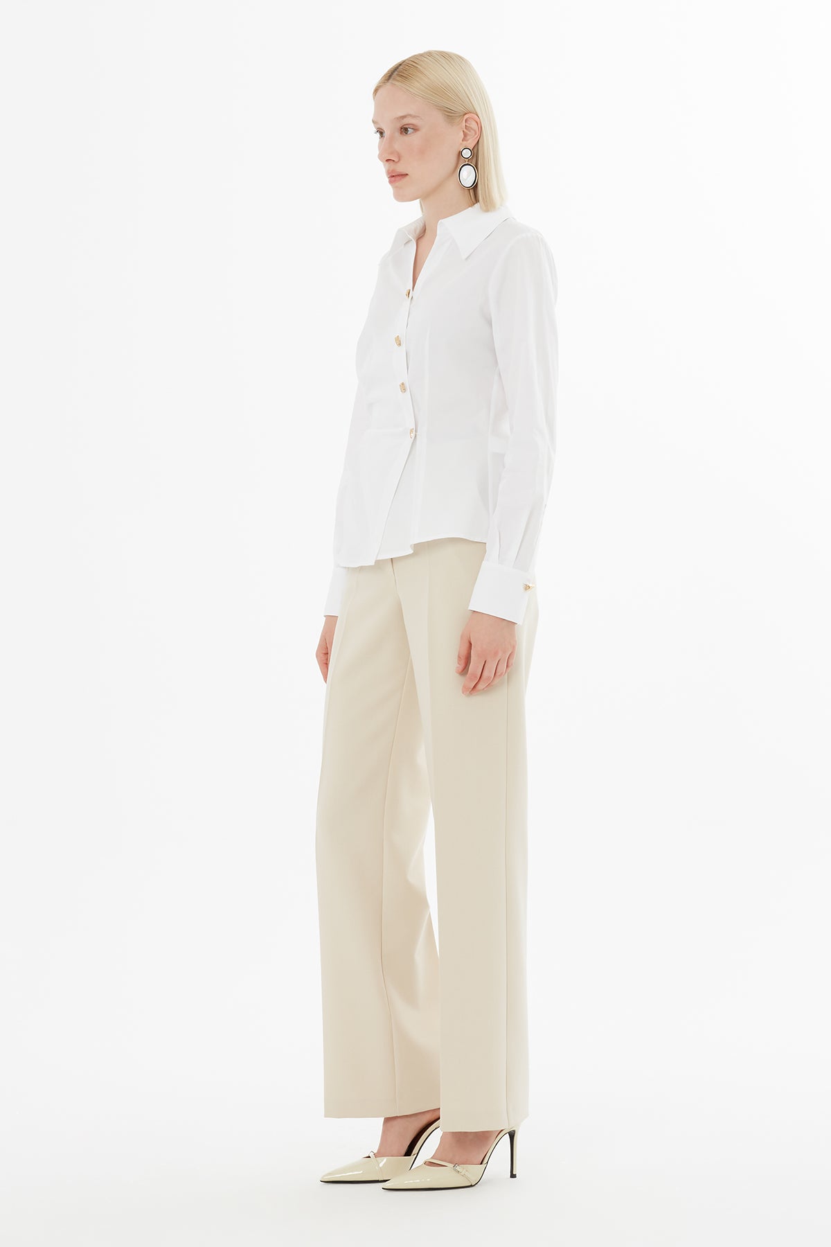 Belden Büzgülü Kruvaze Kapama Gömlek