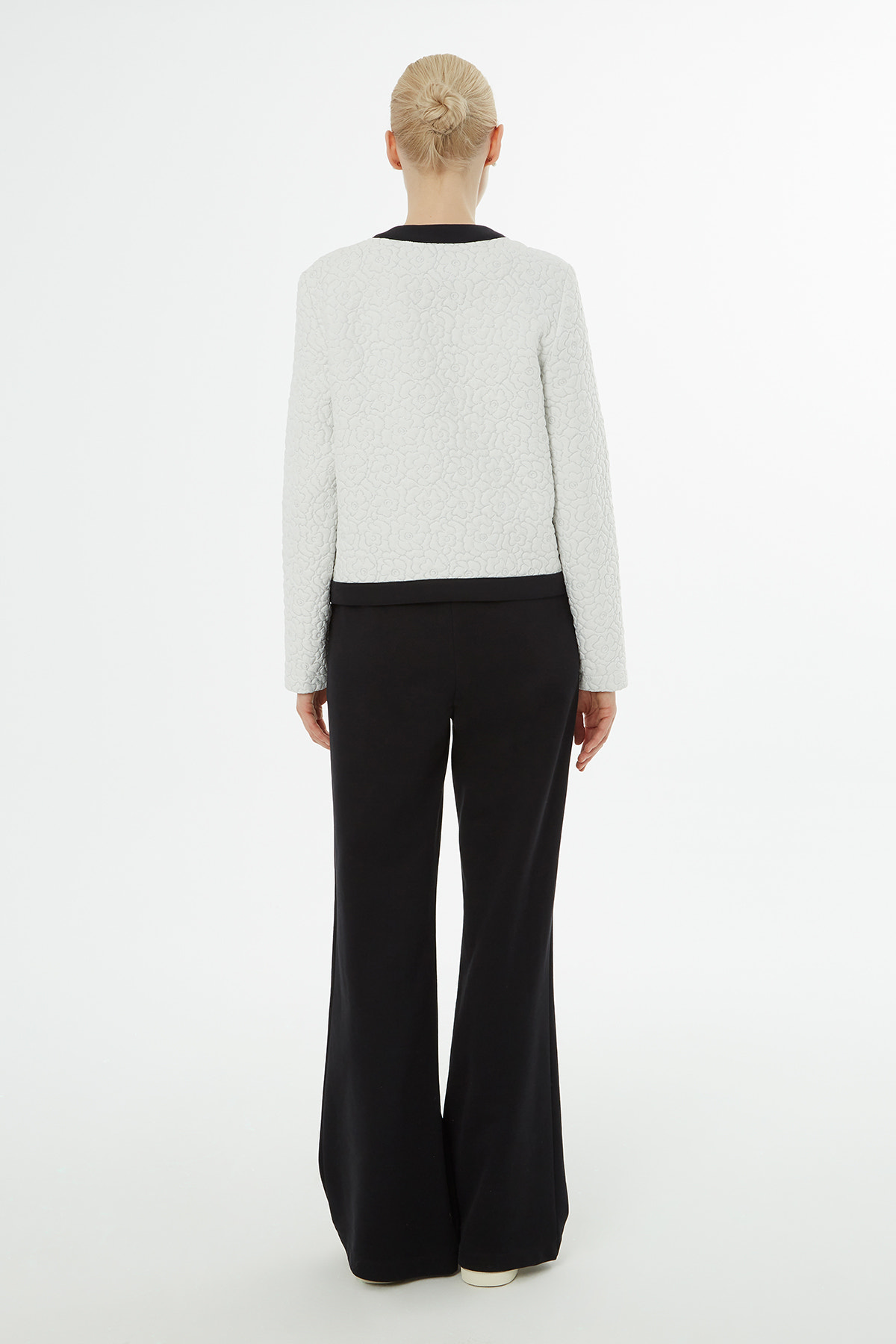 Çiçek Desenli Ceket Beli Lastikli Eşofman Takımı