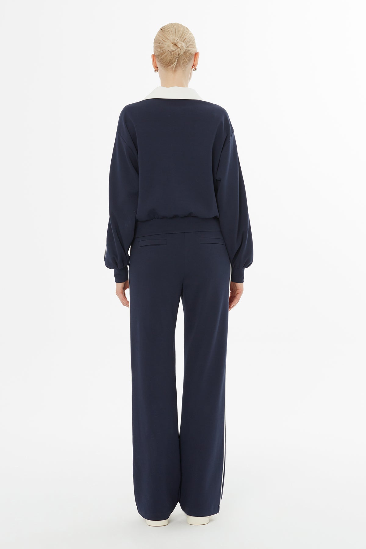 V Yaka Sweat Beli Lastikli Eşofman Takımı