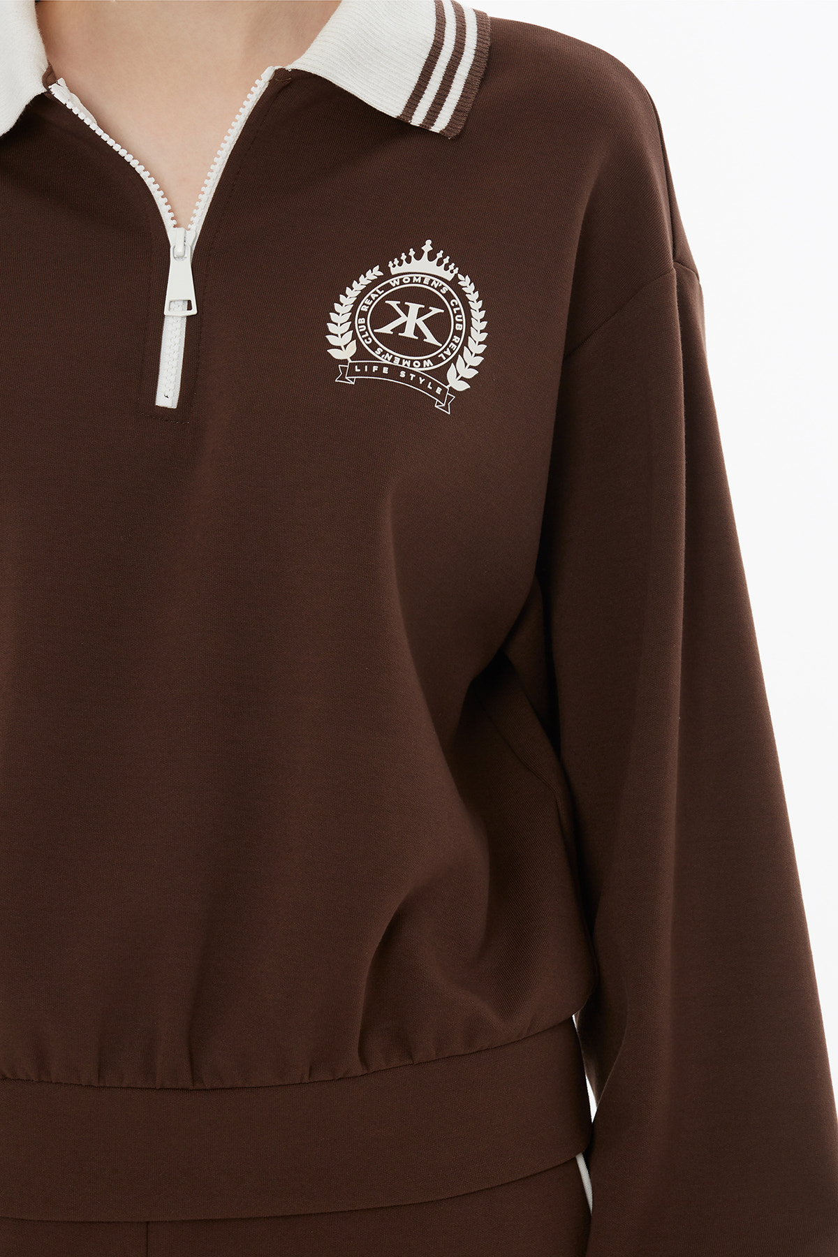 Fermuarlı Triko Yakalı Eşofman Takımı