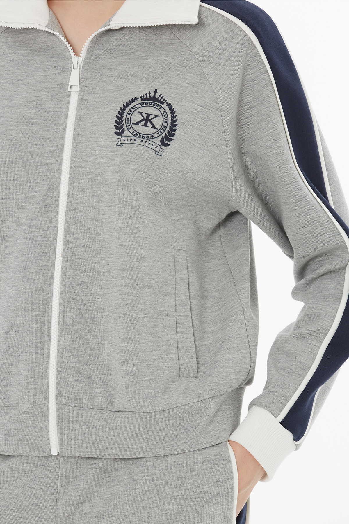 Fermuarlı Triko Yakalı Eşofman Takımı