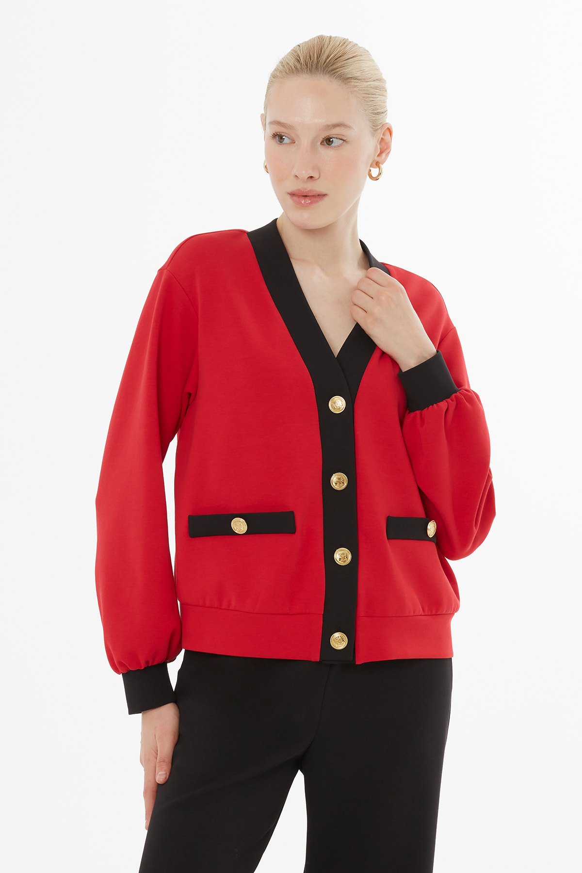 Düğme Kapamalı Hırka Ve Kordonlu Eşofman Takımı