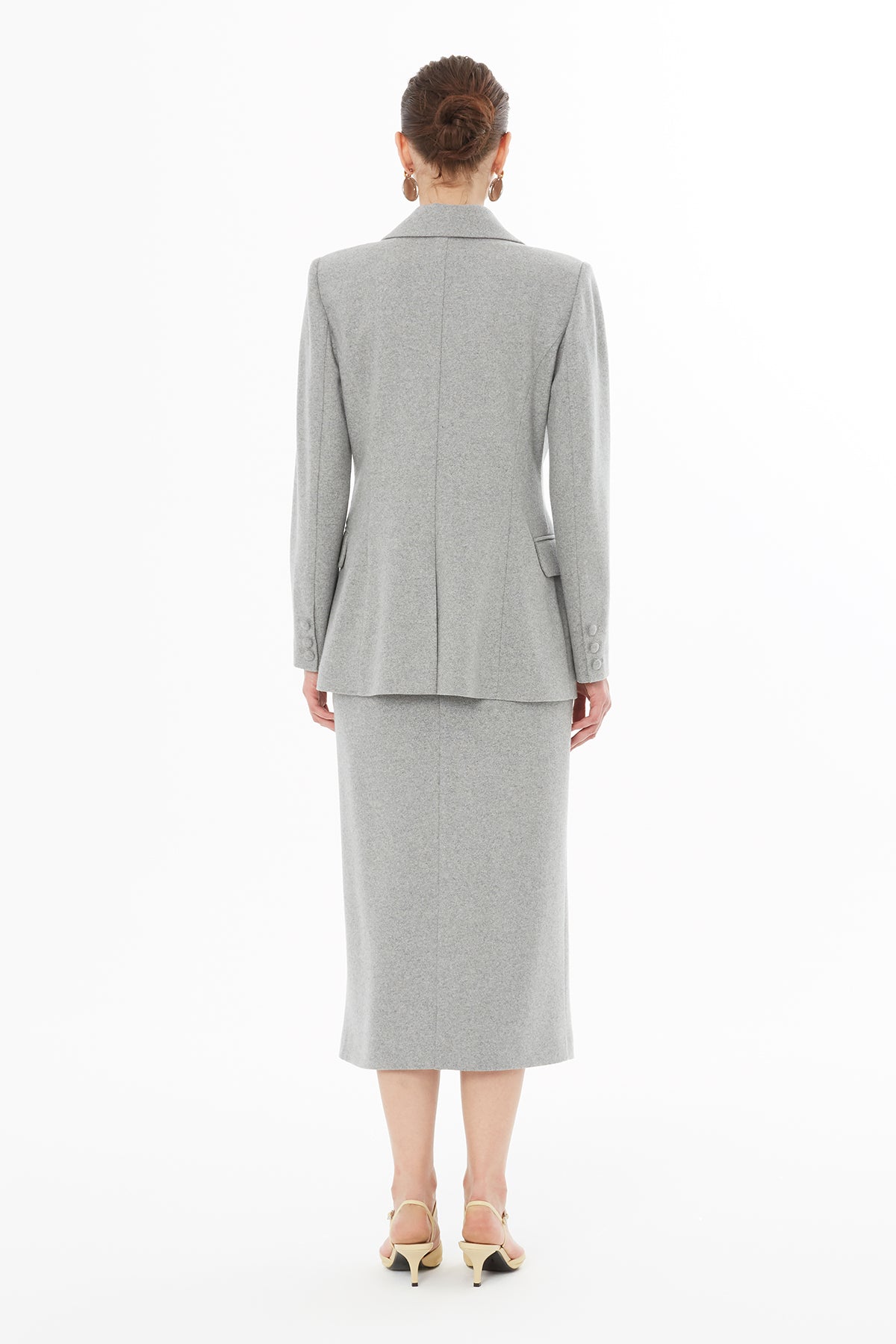 Erkek Yakalı Kruvaze Düğme Kapamalı Ceket