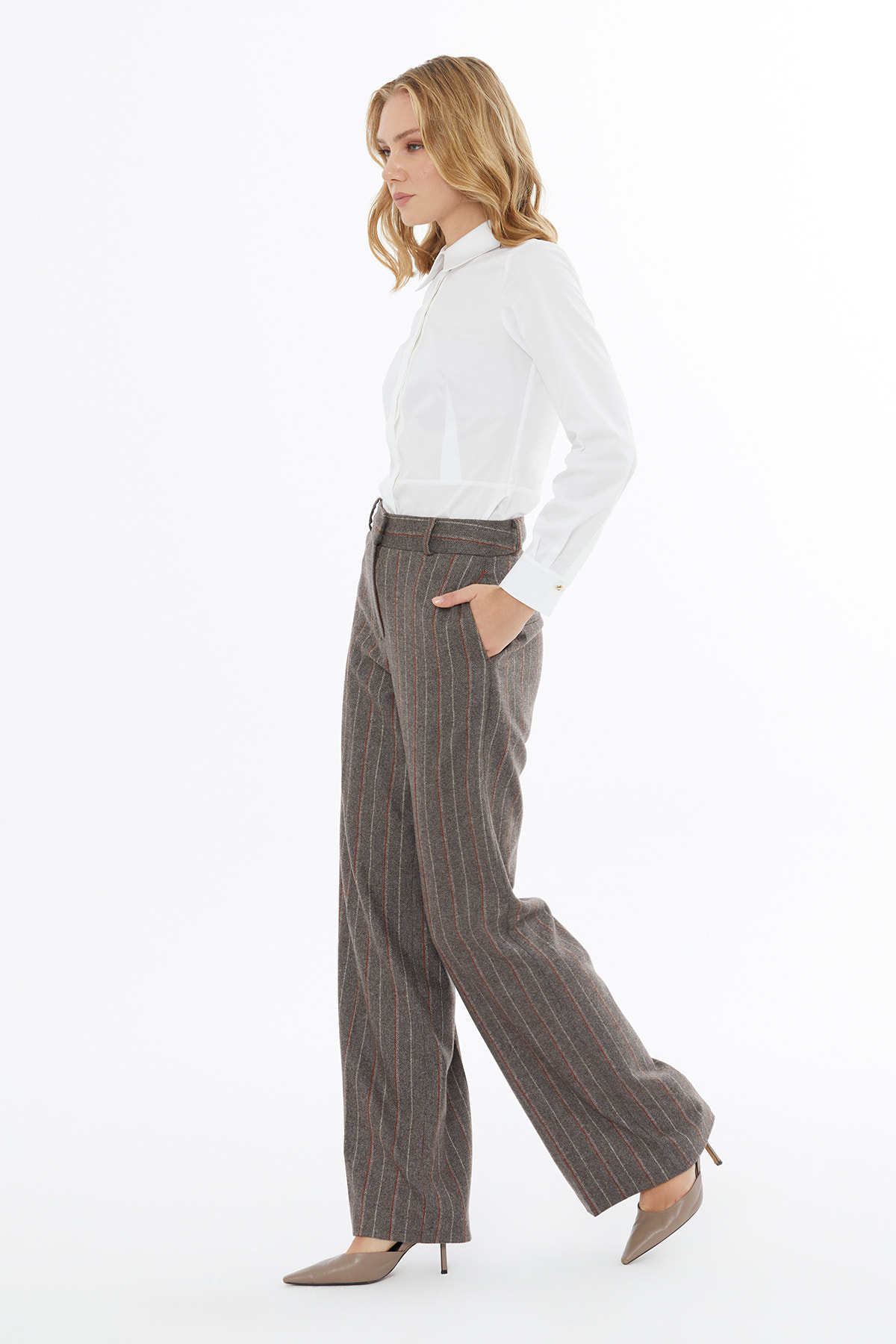 Çizgili Palazzo Pantolon