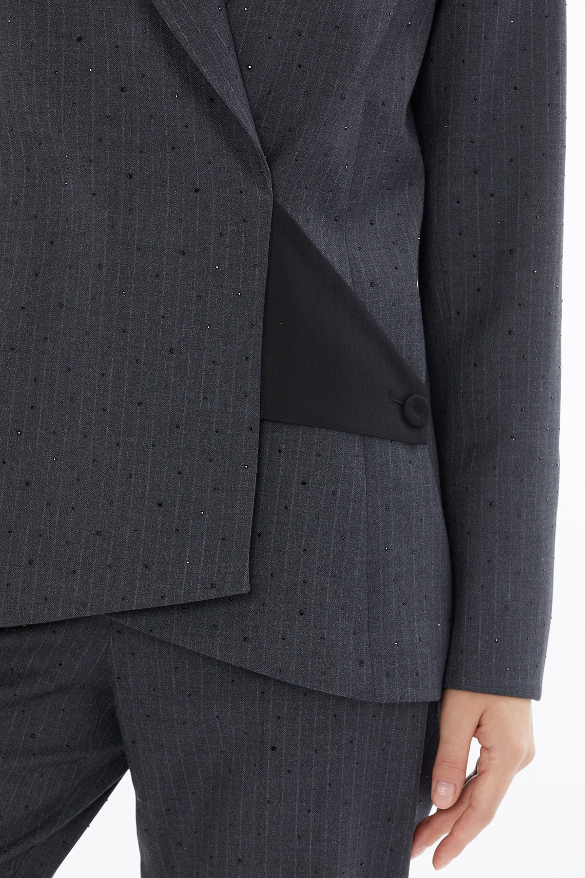 Erkek Yaka Cepli Kruvaze Kapamalı Ceket