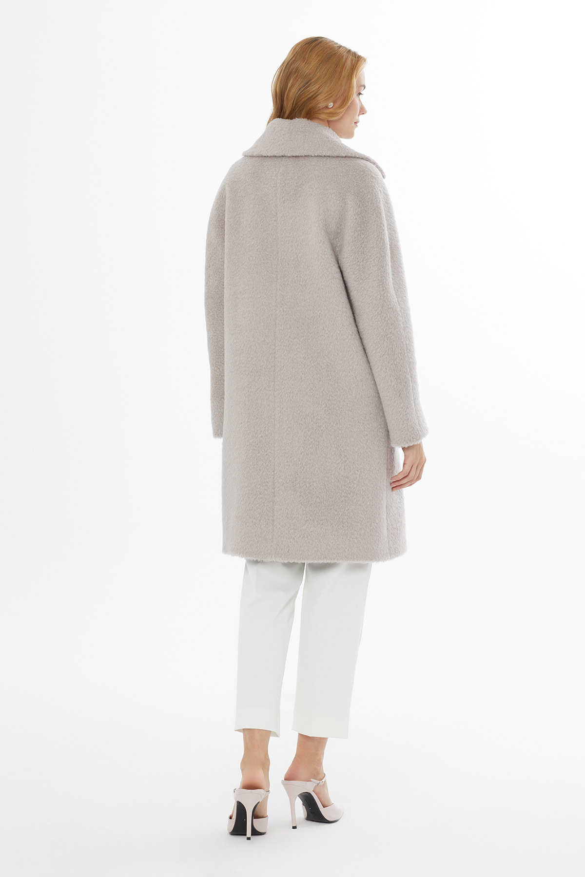 Erkek Yakalı Düğme Detaylı Cepli Kaban