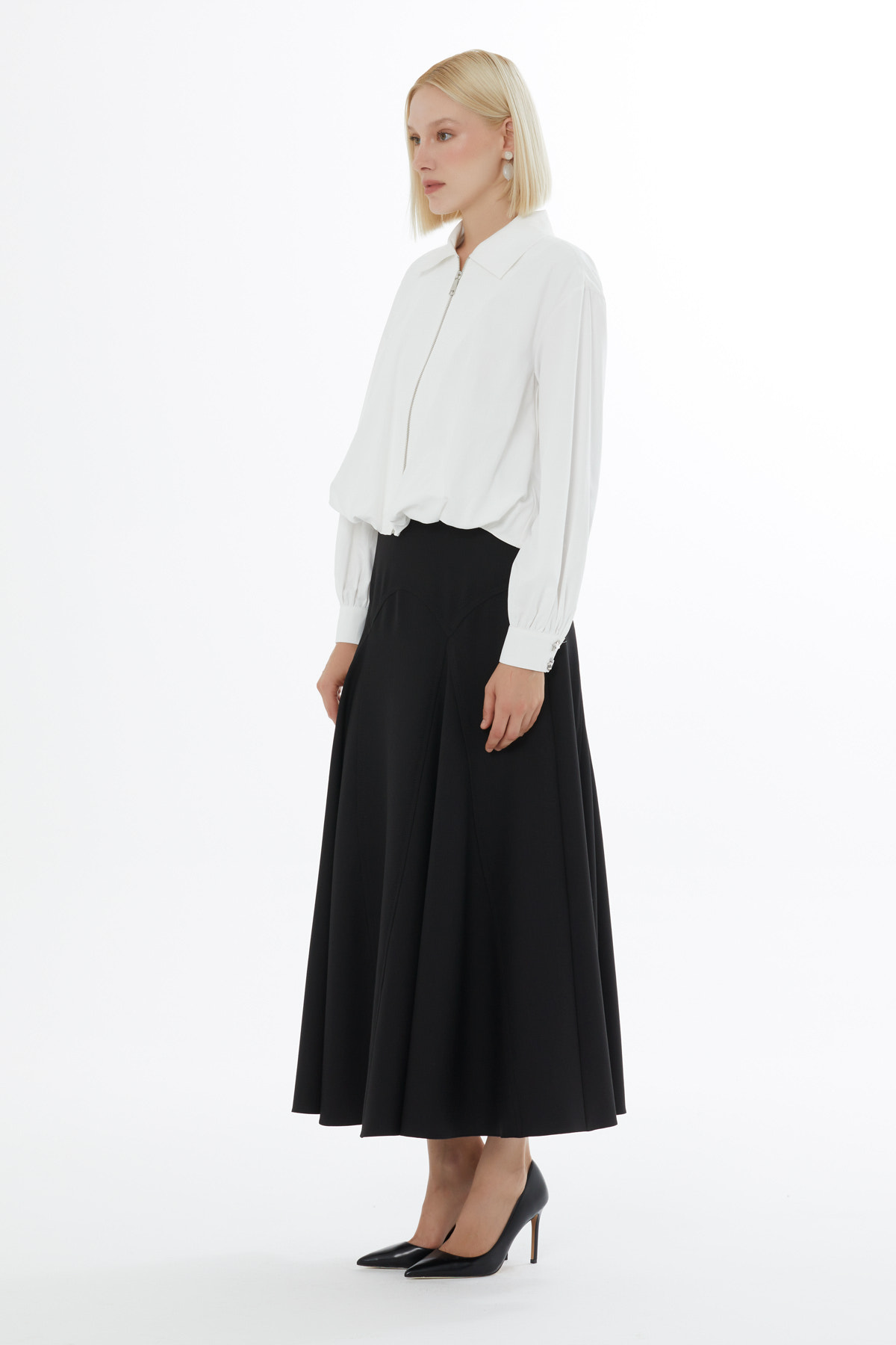 Modern Kesim Fermuarlı Ceket