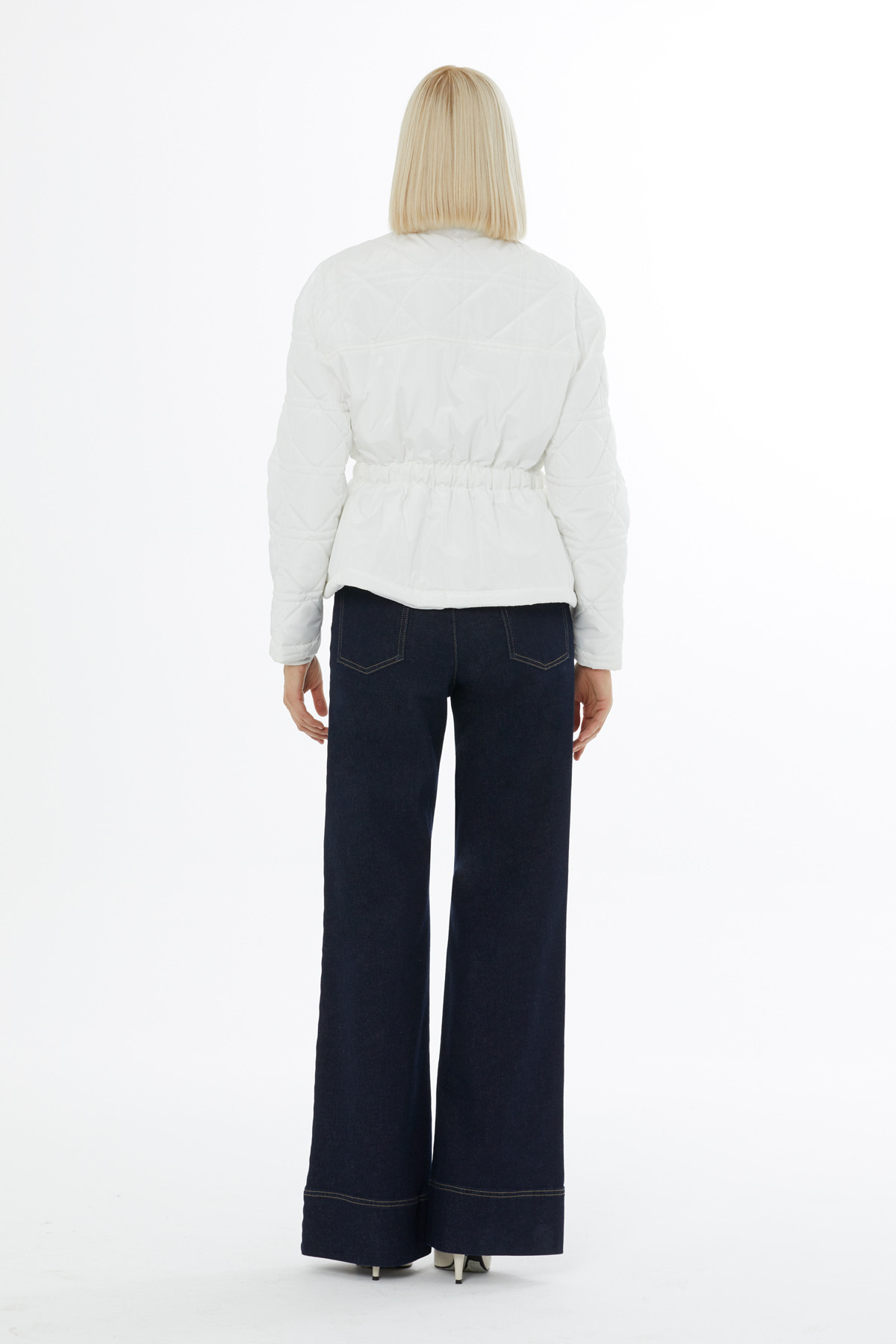 Fermuar Kapamalı Lastikli Kapitone Mont