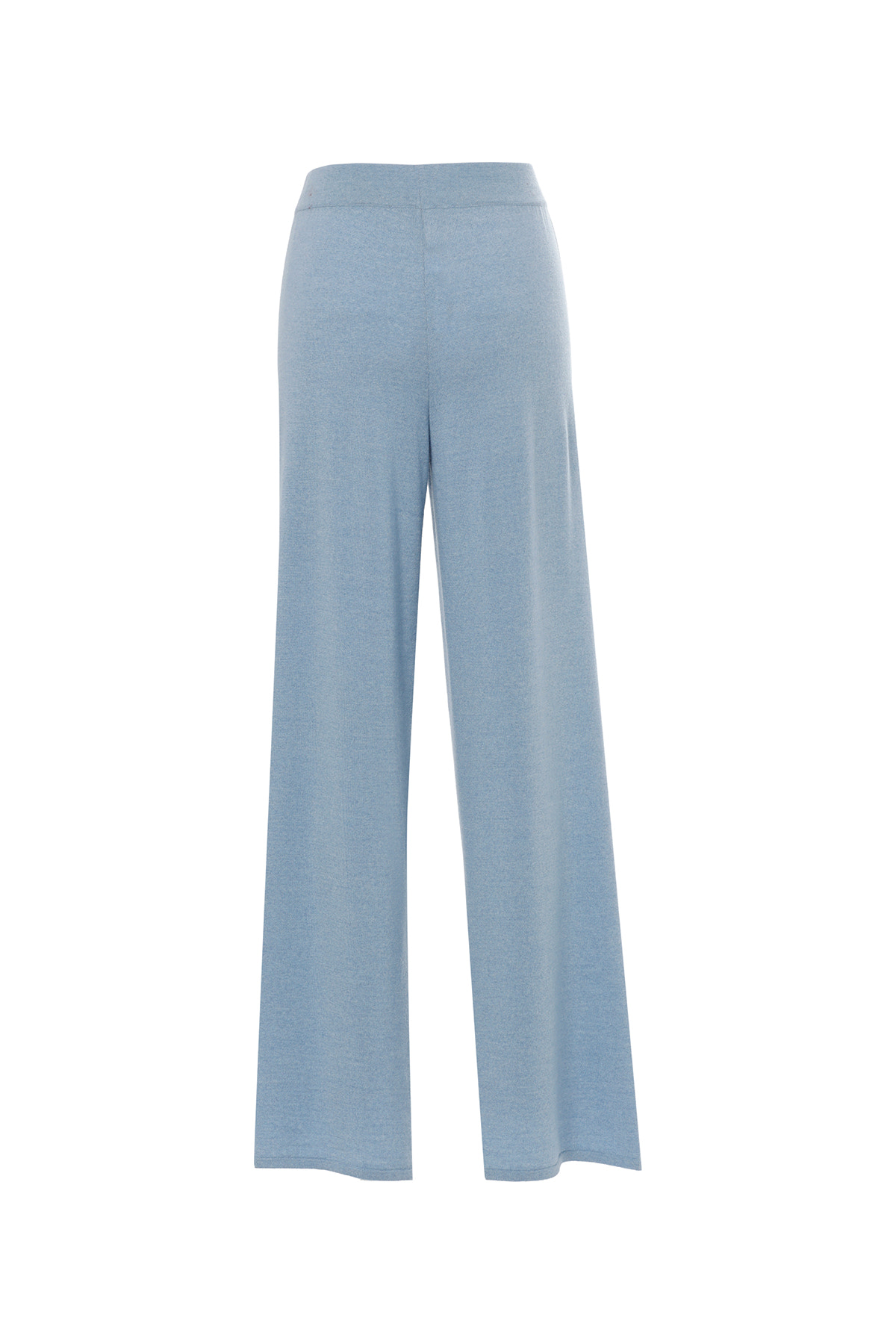 Bol Paça Mavi Kumaş Pantolon