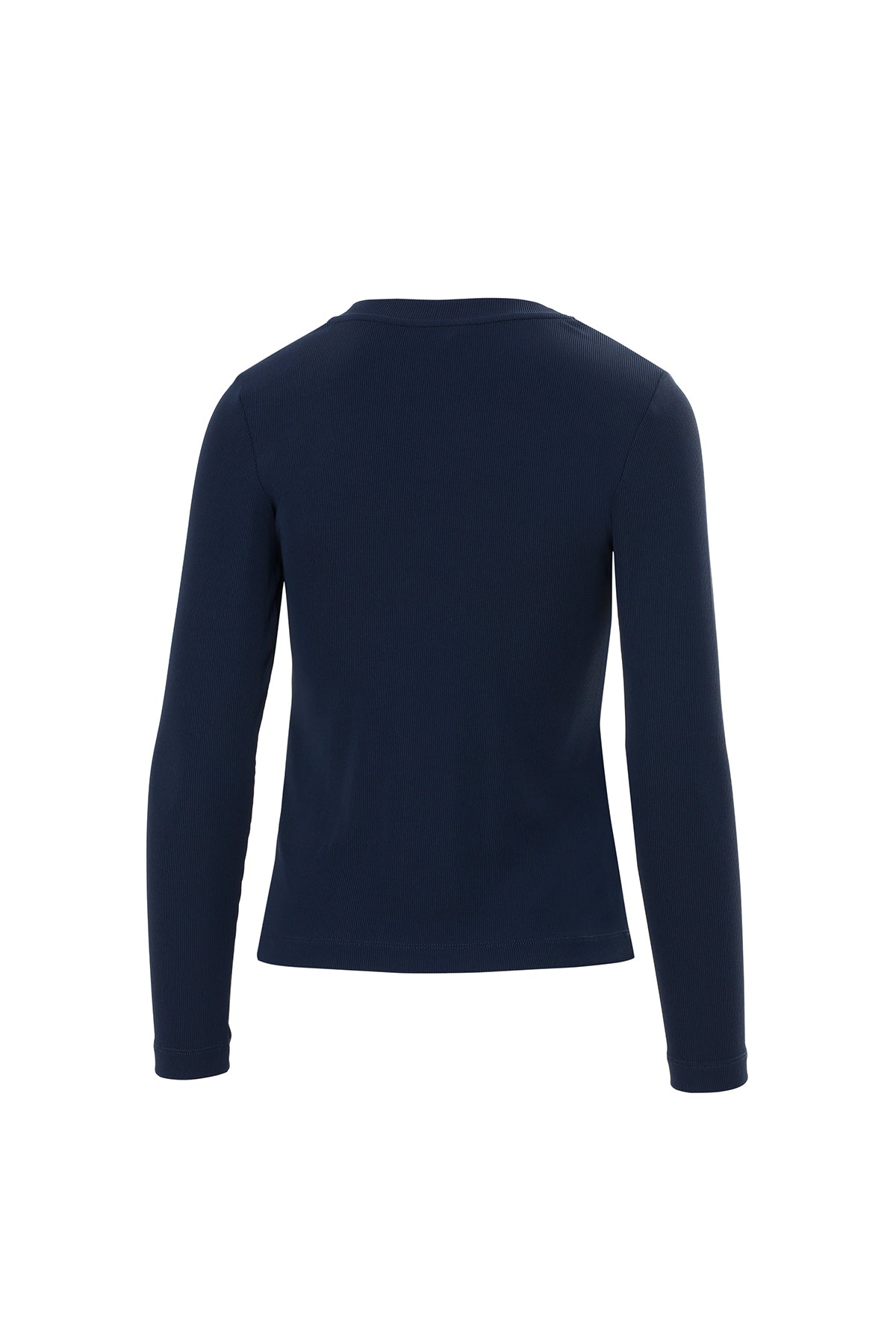 Yakası İşlemeli Bisiklet Yaka Lacivert T-Shirt