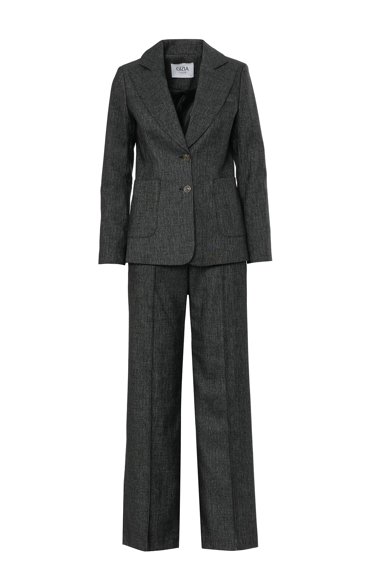 Blazer Ceketli Ve Palazzo Pantolonlu Takım