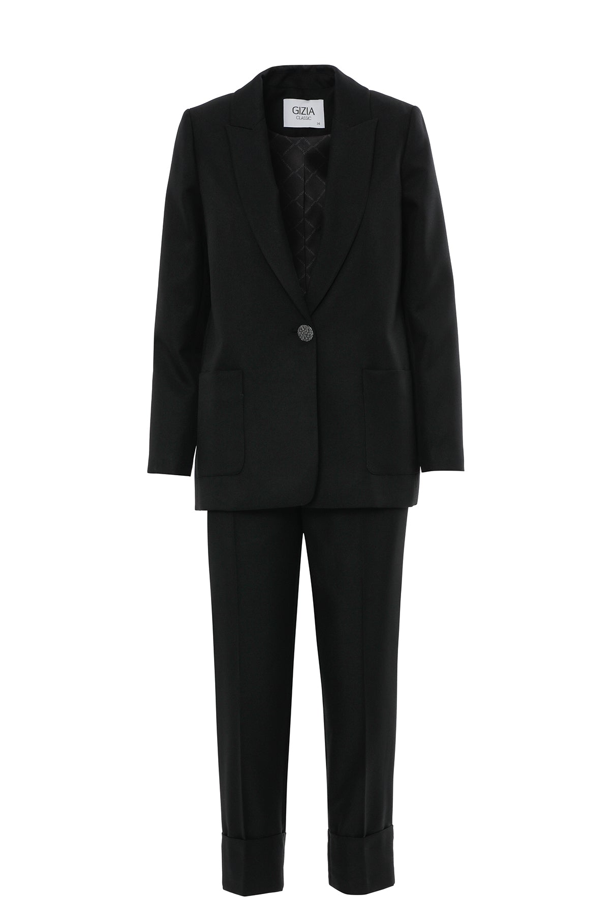 Eteği Pliseli Ceketi Kemerli Takım