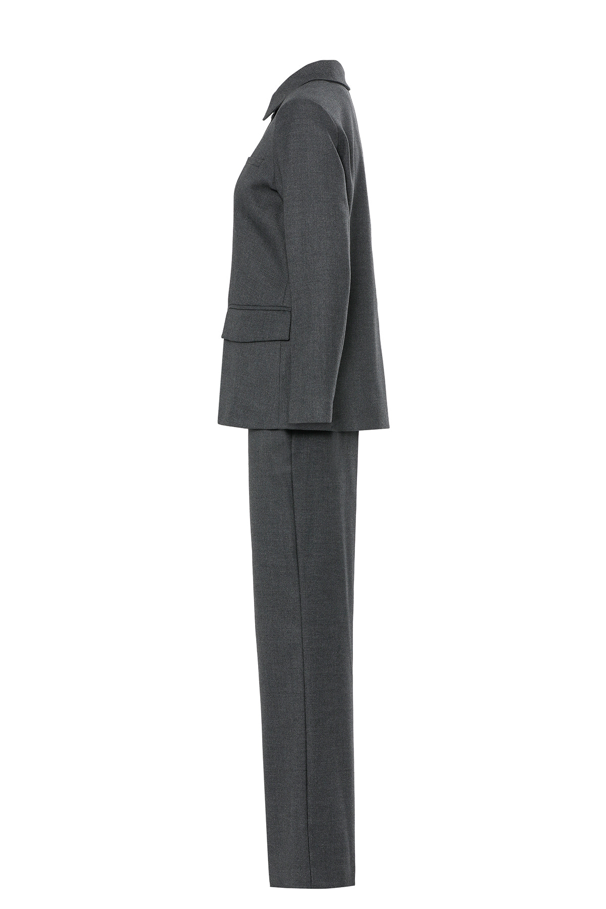 Ceket Ve Düz Paça Pantolonlu Takım