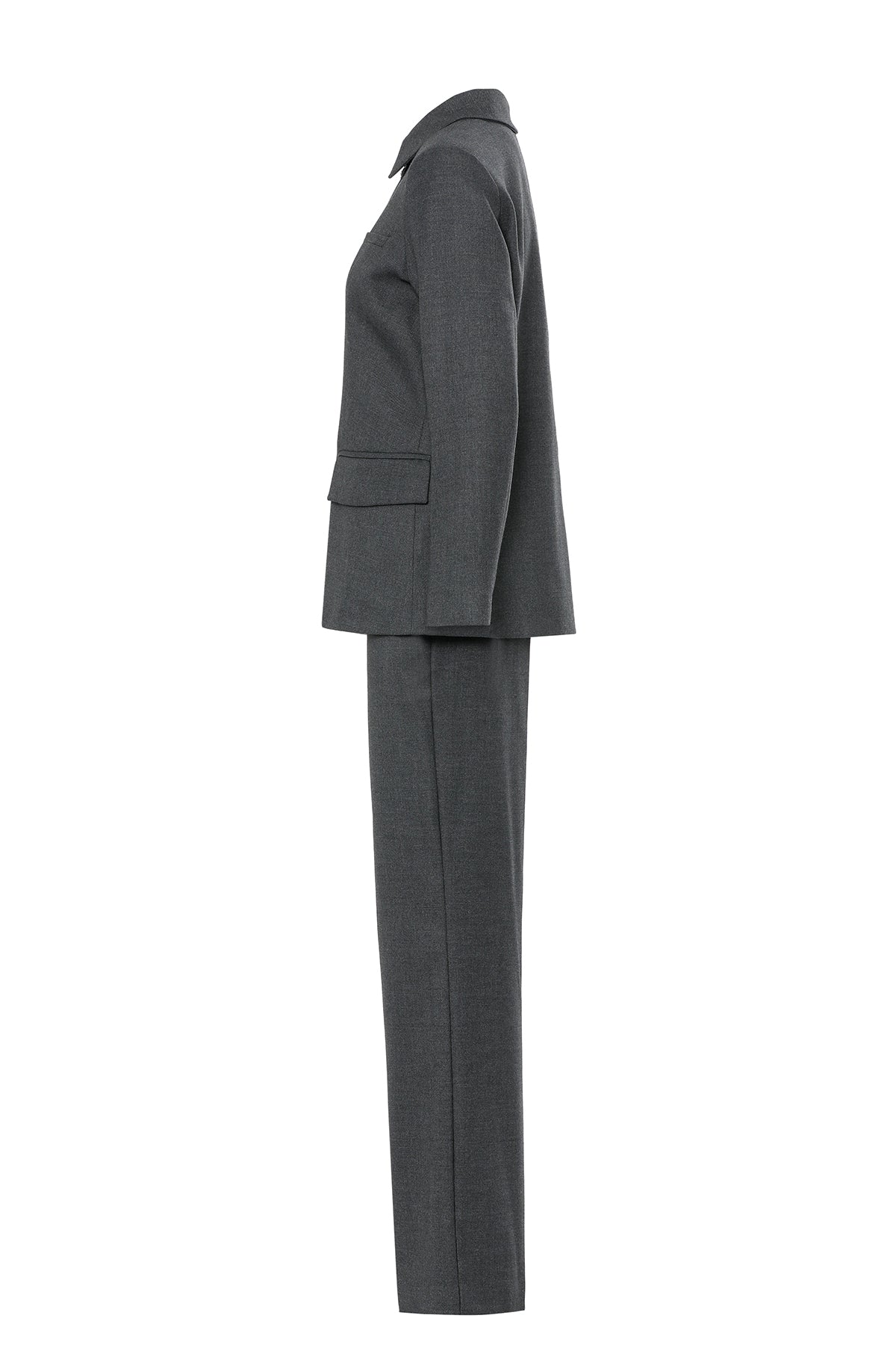 Ceket Ve Düz Paça Pantolonlu Takım