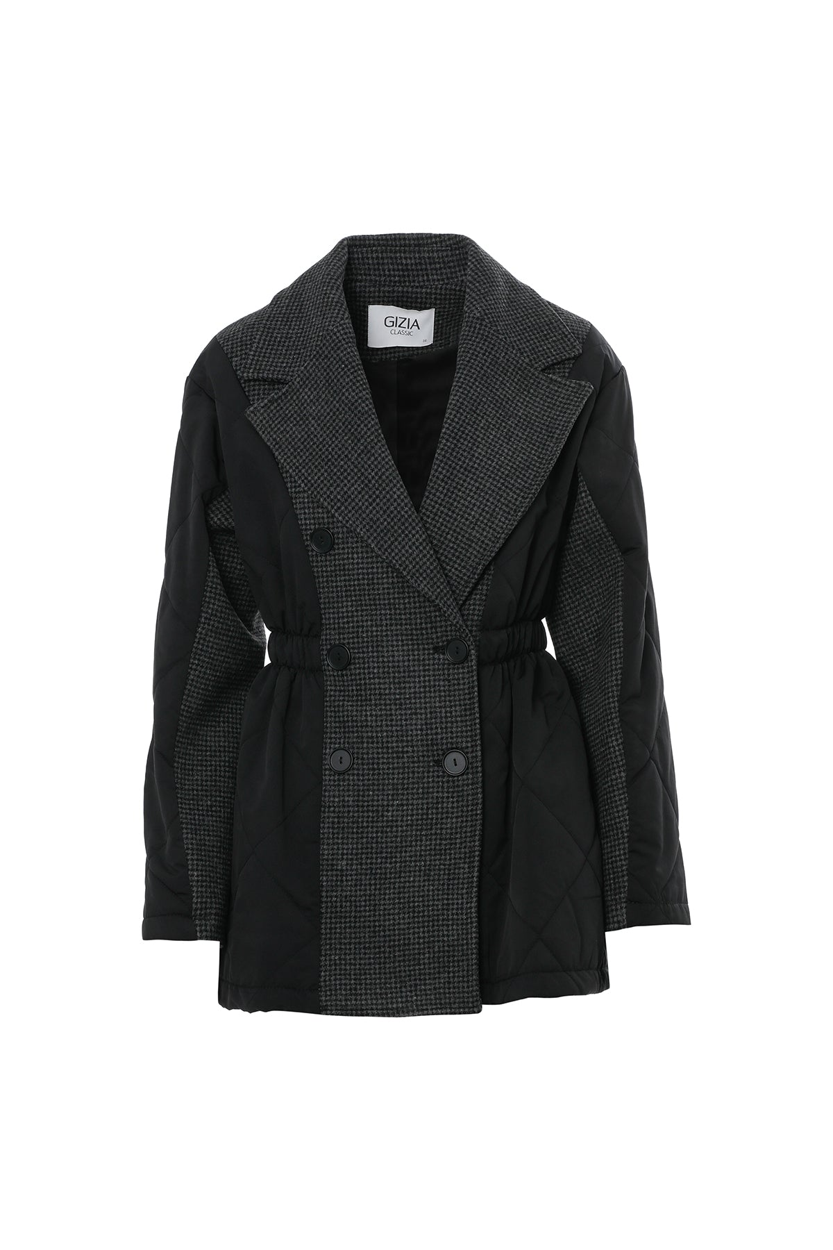 Beli Lastikli Kruvaze Kapamalı Kapitone Kaban