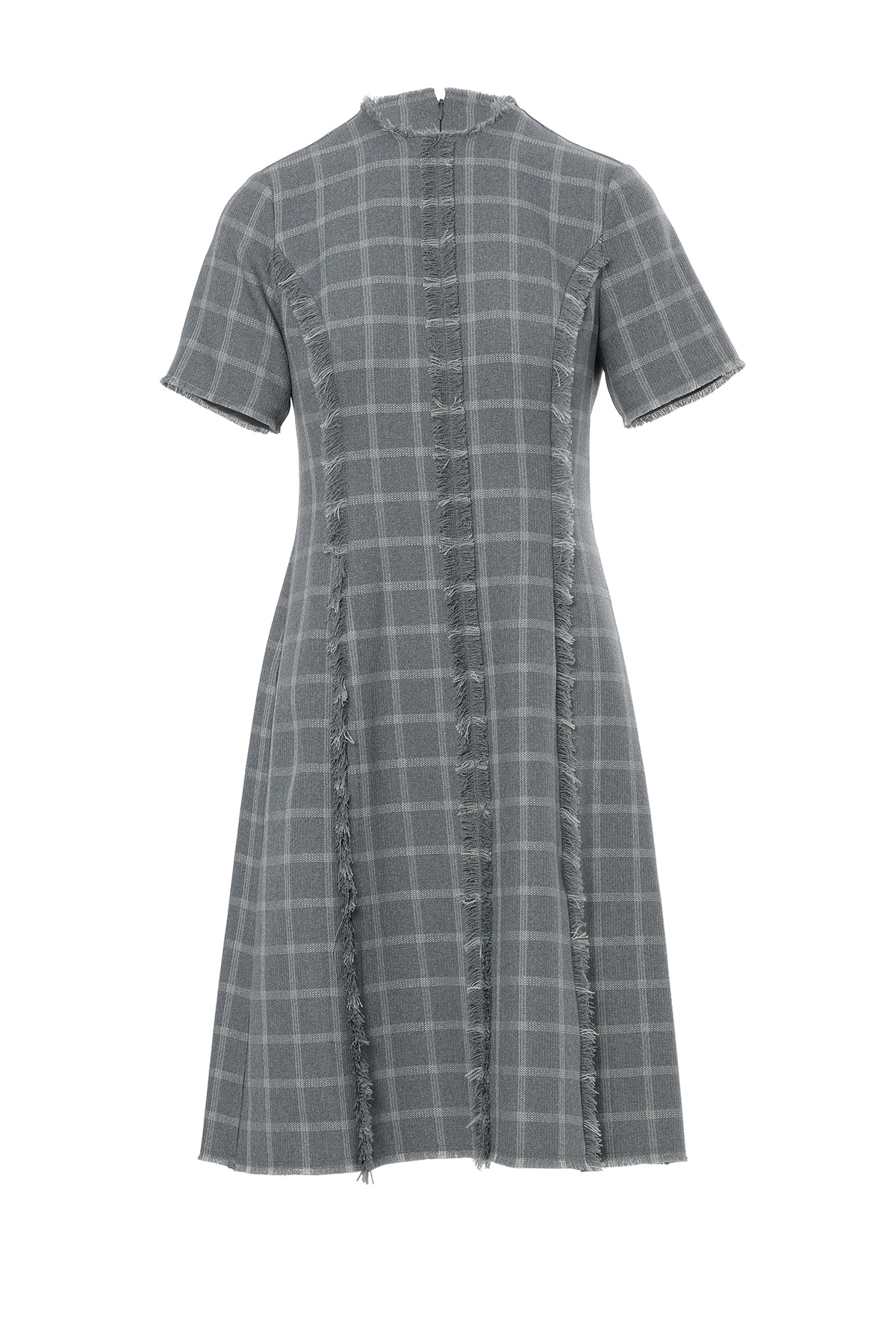 Arkası Fermuarlı Midi Elbise