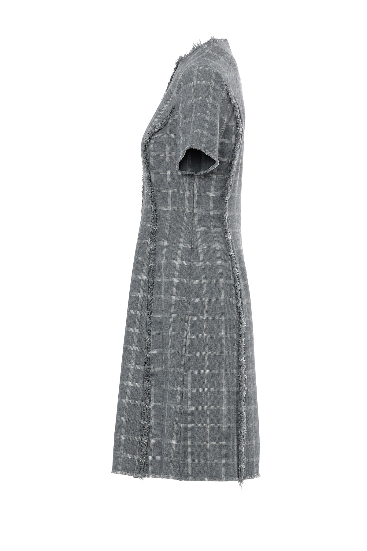 Arkası Fermuarlı Midi Elbise