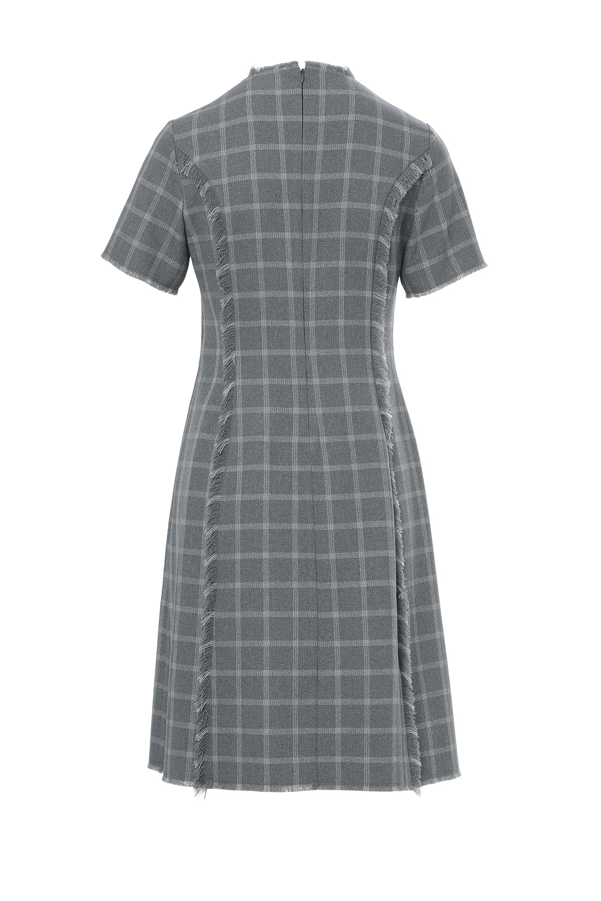 Arkası Fermuarlı Midi Elbise