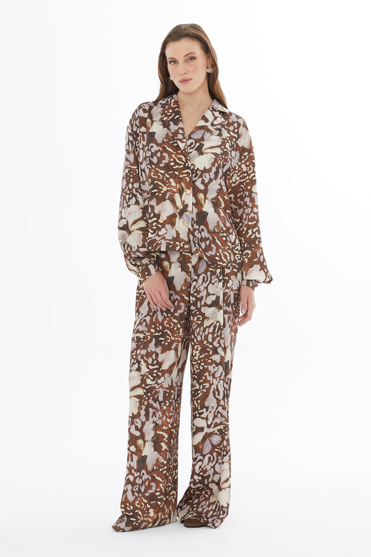 Önden Düğme Kapamalı Astarsız Kadın Gömlek