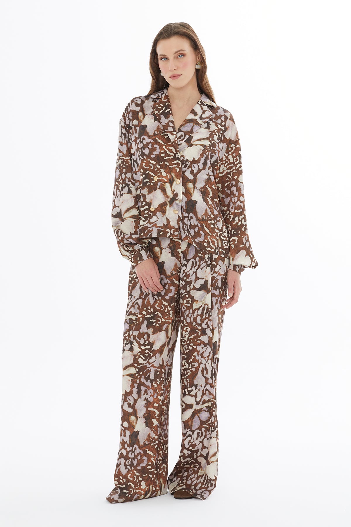 Önden Düğme Kapamalı Astarsız Kadın Gömlek