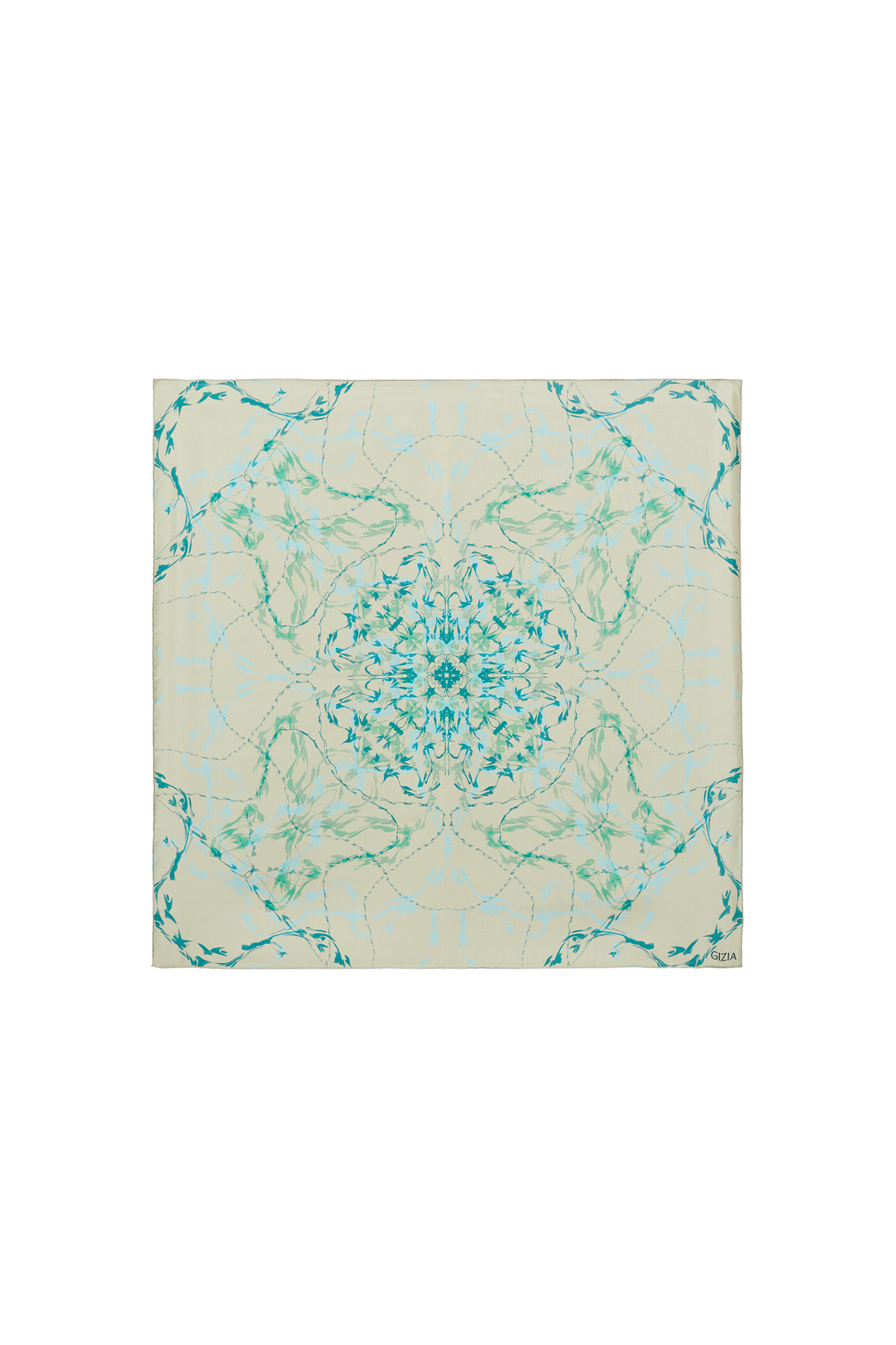 Simetrik Soyut Desenli Eşarp