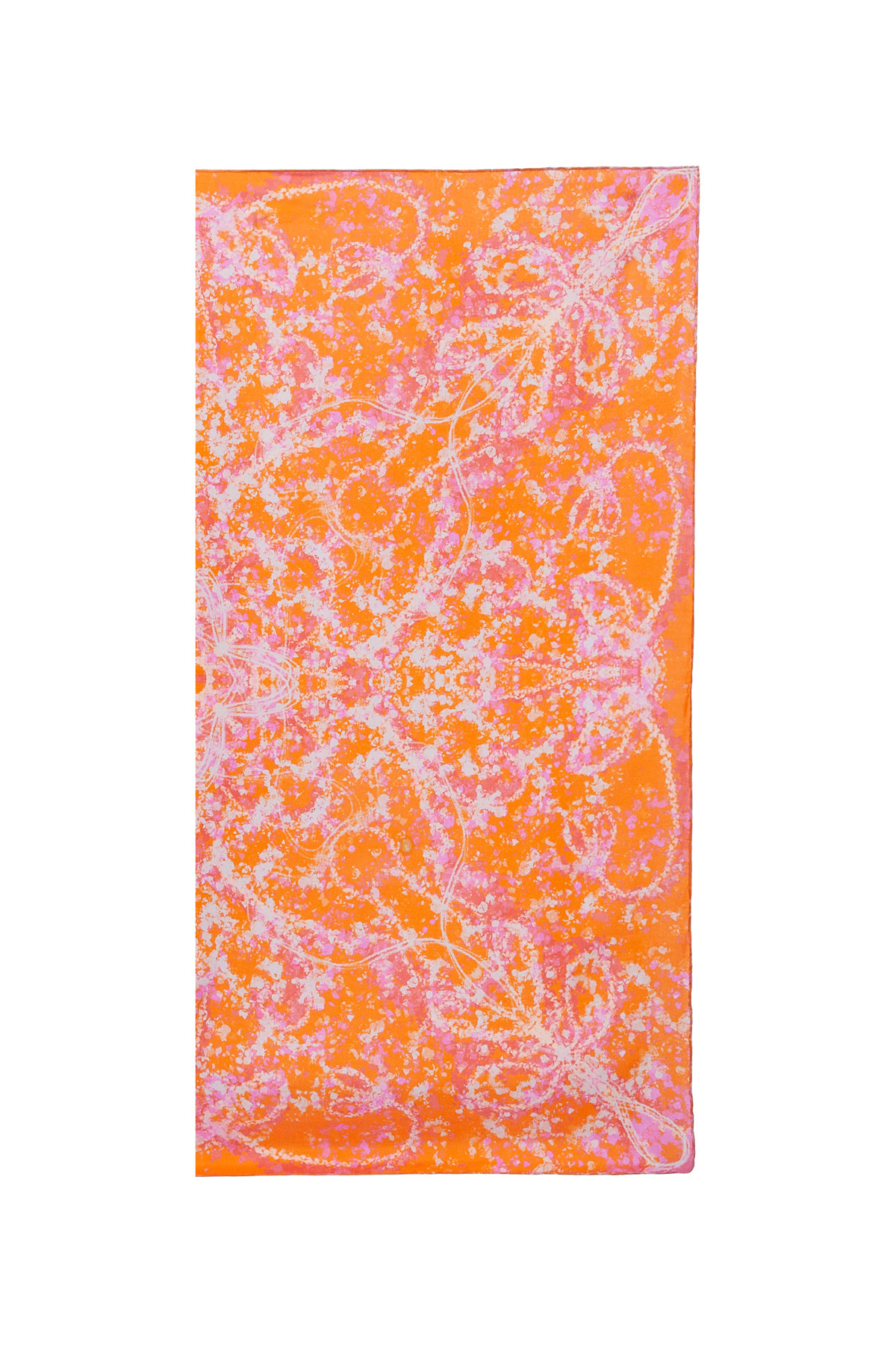 Simetrik Sprey Efektli Soyut Eşarp