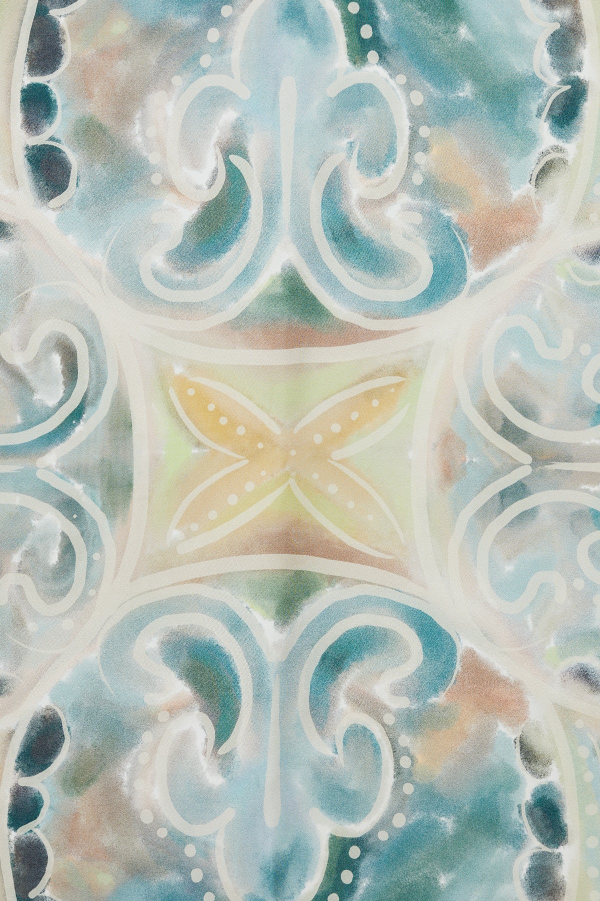 Klasik Ve Soyut Desenli Simetrik Parlama Efektli Eşarp