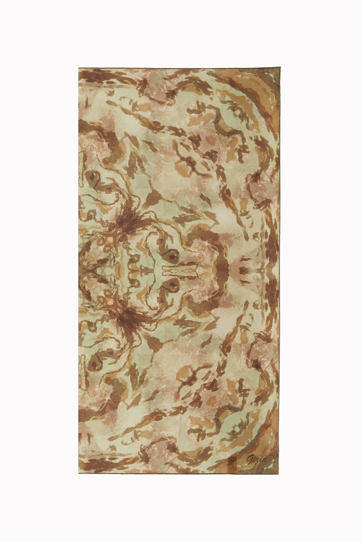 Karışık Pastel Dokulu Sout Desenli Simetrik Eşarp