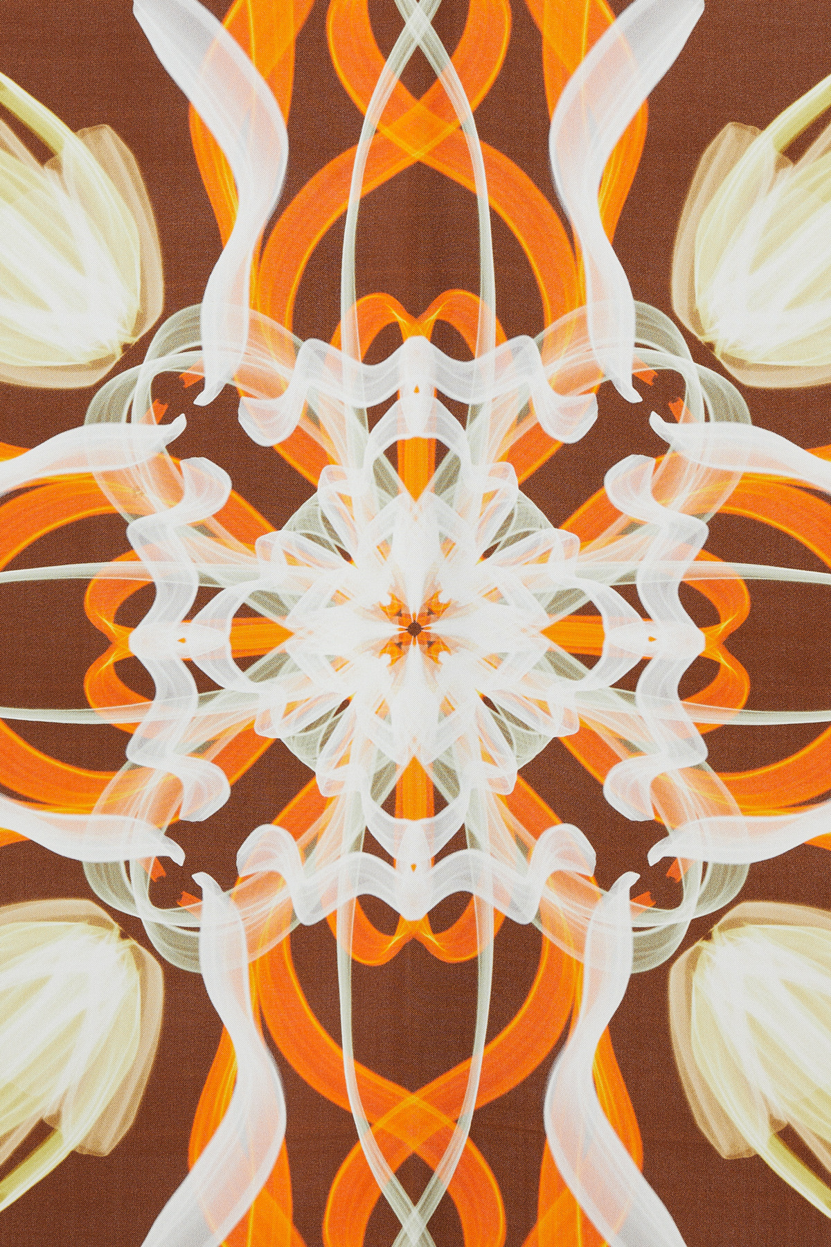 Asimetrik Çizgisel Soyut Desenli Eşarp