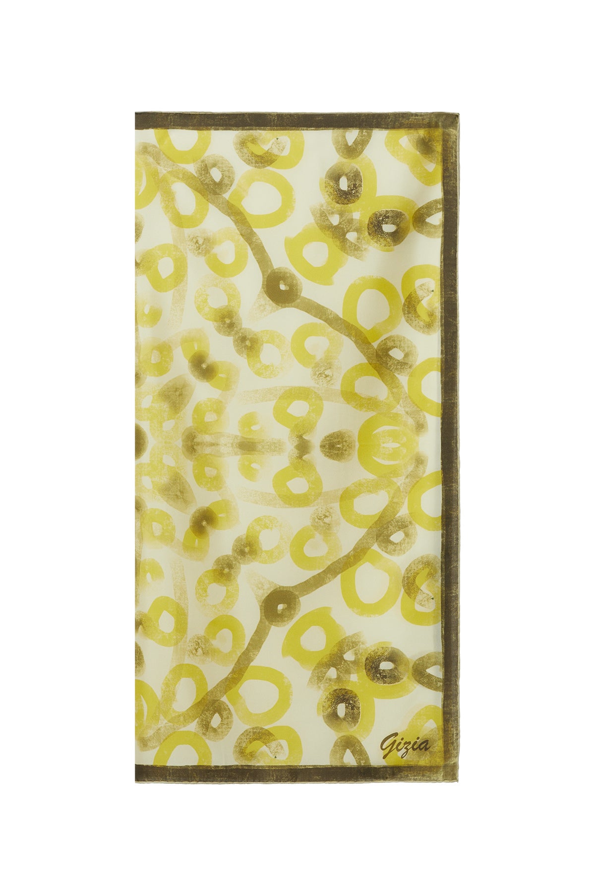 Simetrik Soyut Desenli Canlı Renkli Eşarp