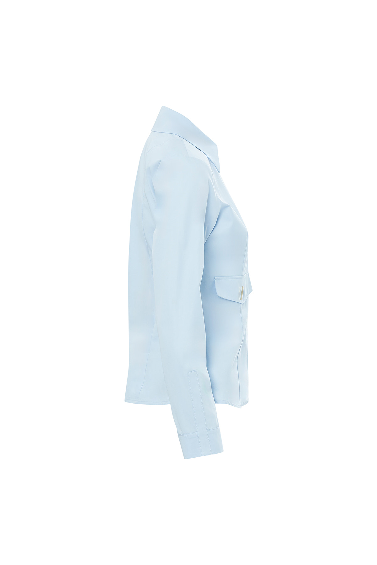 Düğme Detaylı Süs Cepli Gömlek