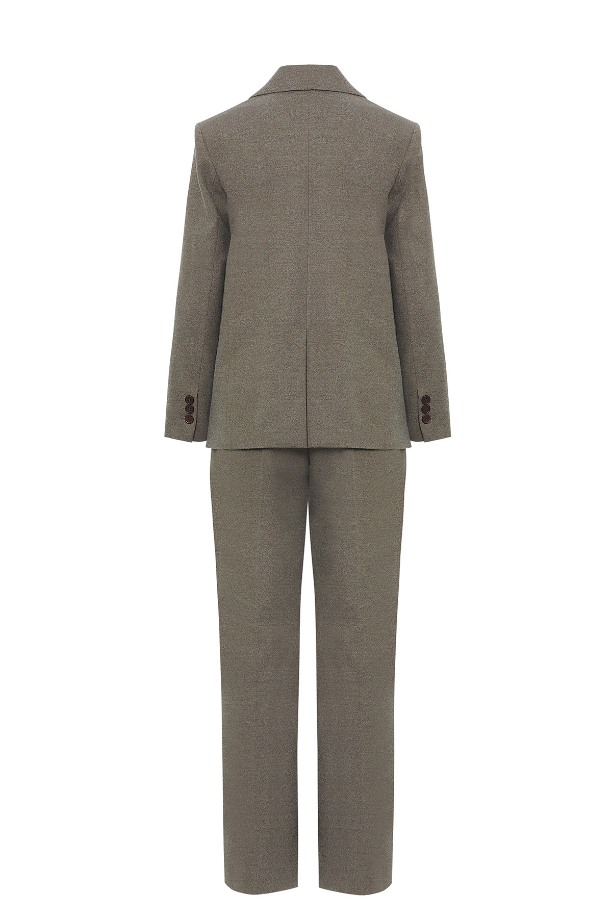 Kruvaze Kapamalı Ceket Ve Pantolonlu Takım